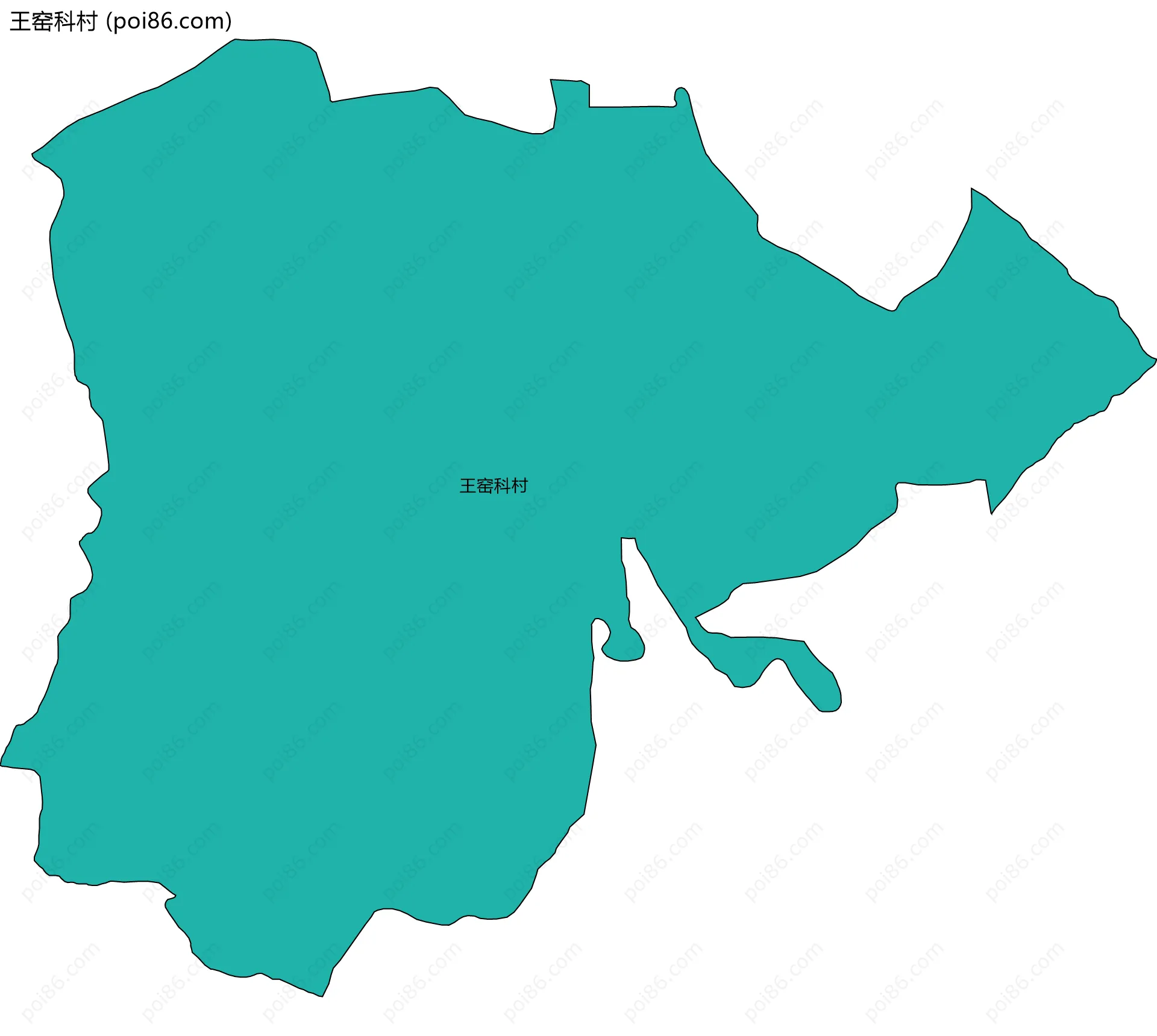 王窑科村边界地图