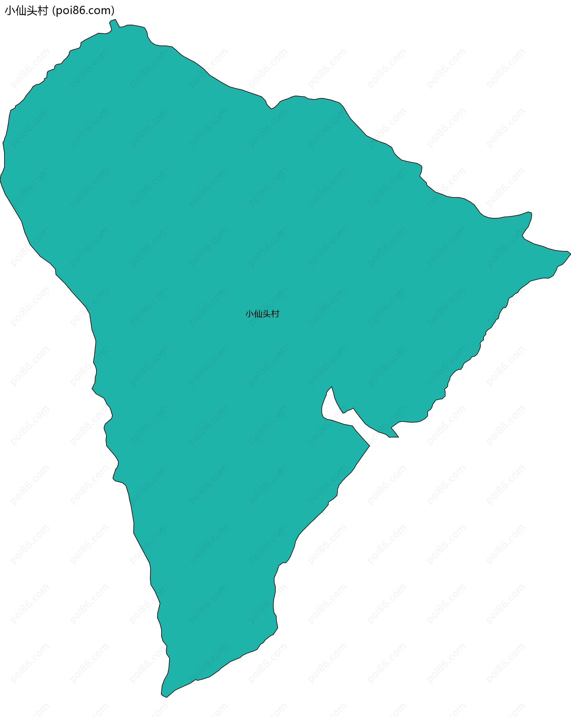小仙头村边界地图