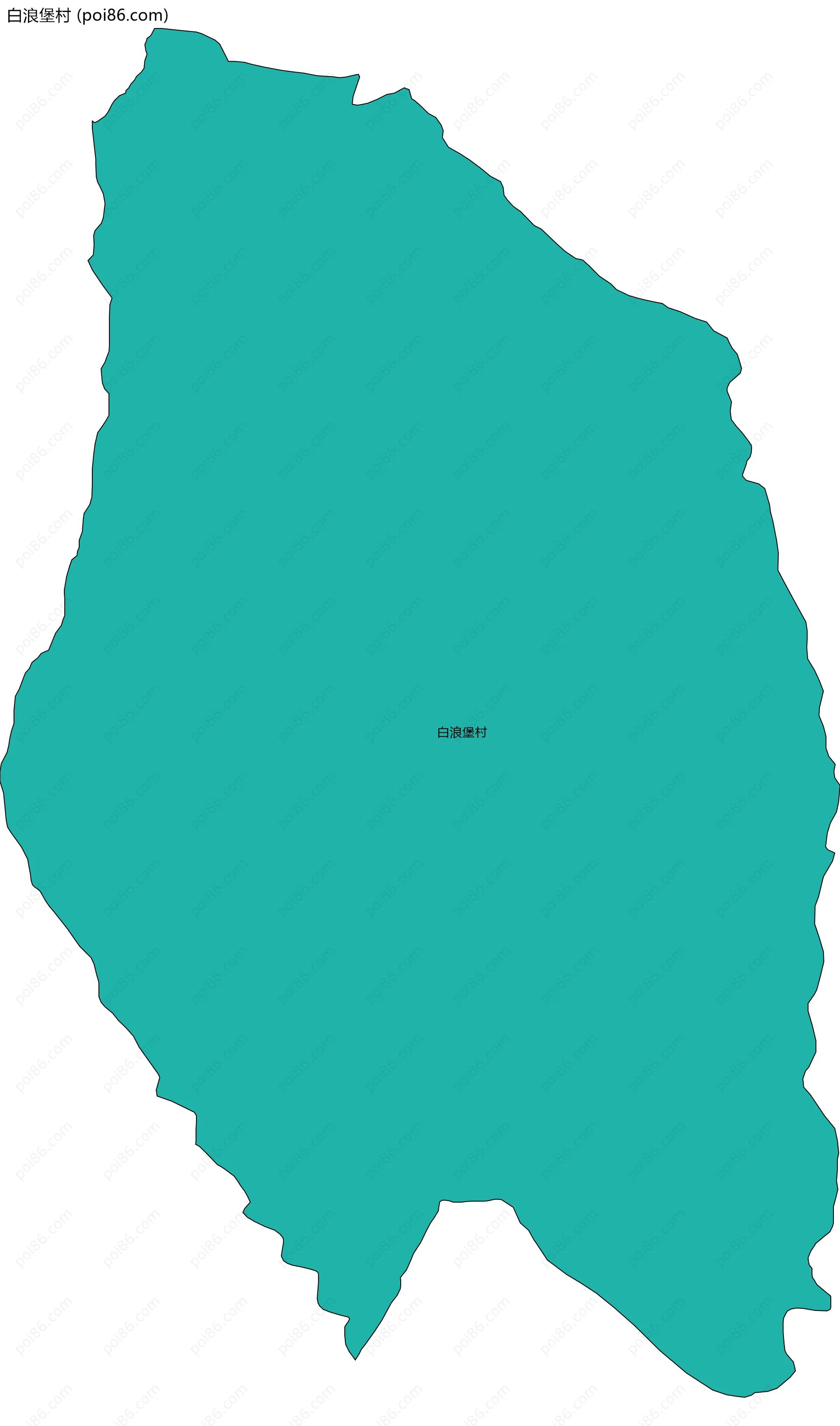 白浪堡村边界地图