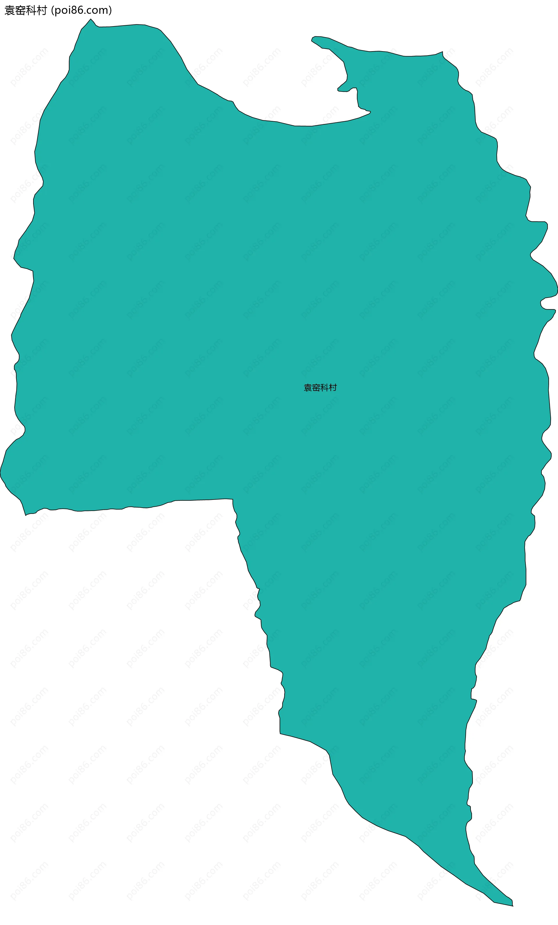 袁窑科村边界地图