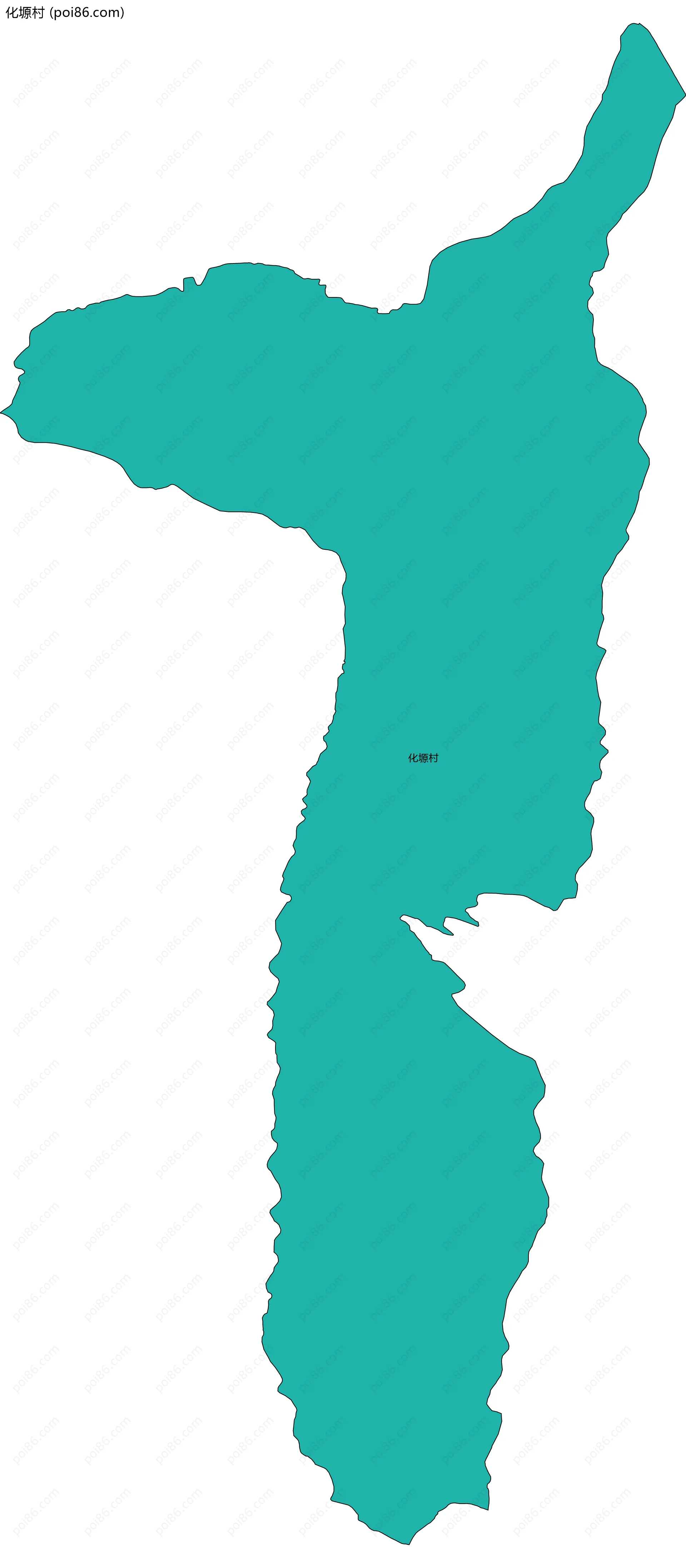 化塬村边界地图