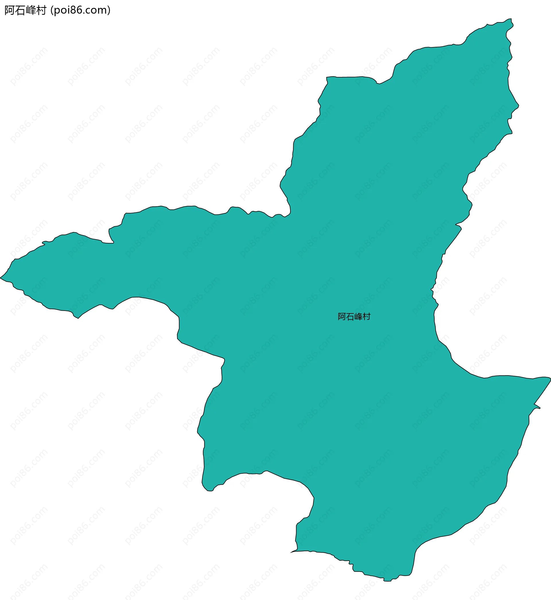 阿石峰村边界地图