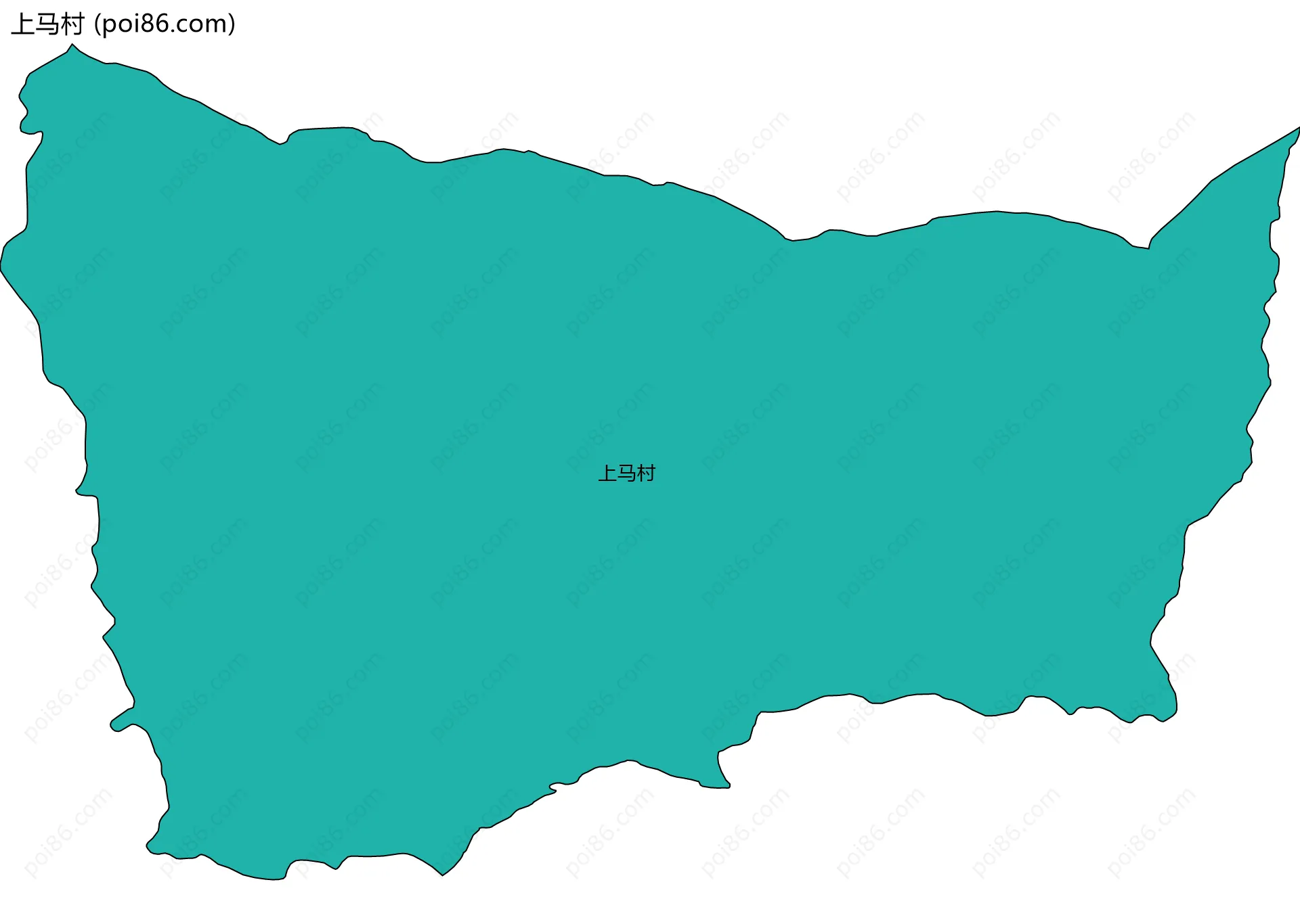 上马村边界地图