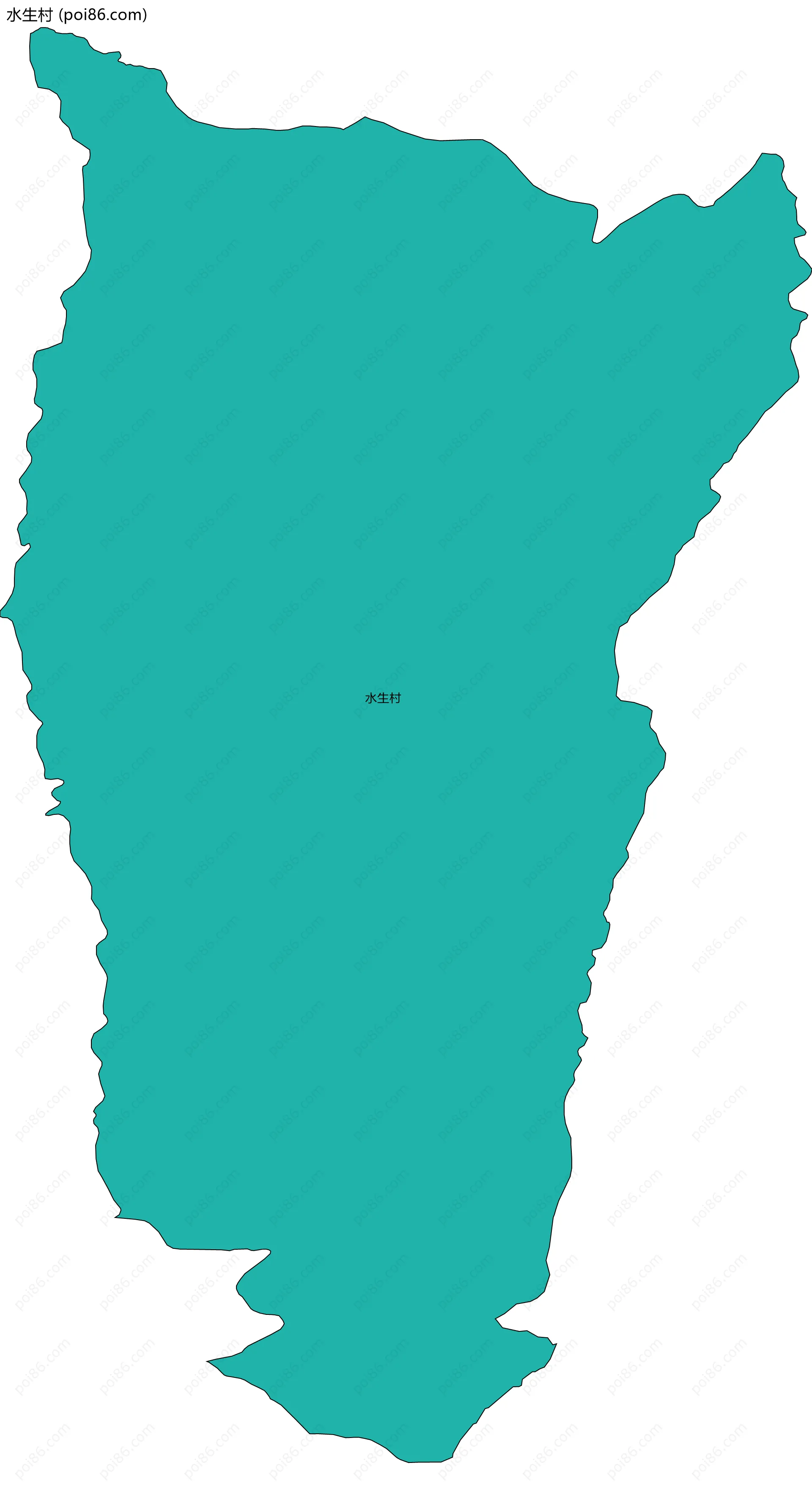 水生村边界地图