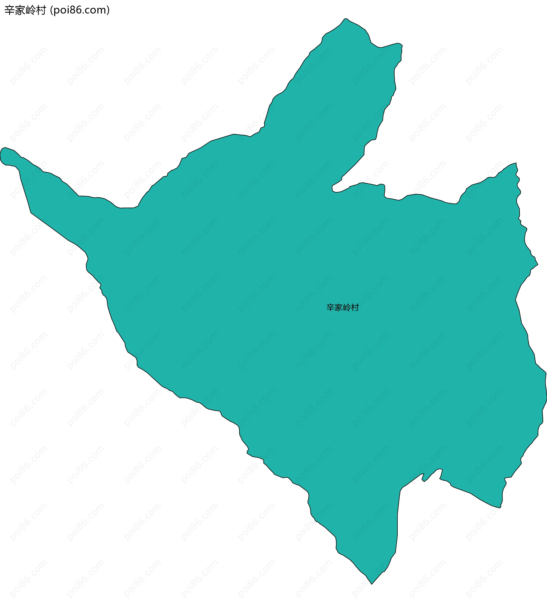 辛家岭村边界地图