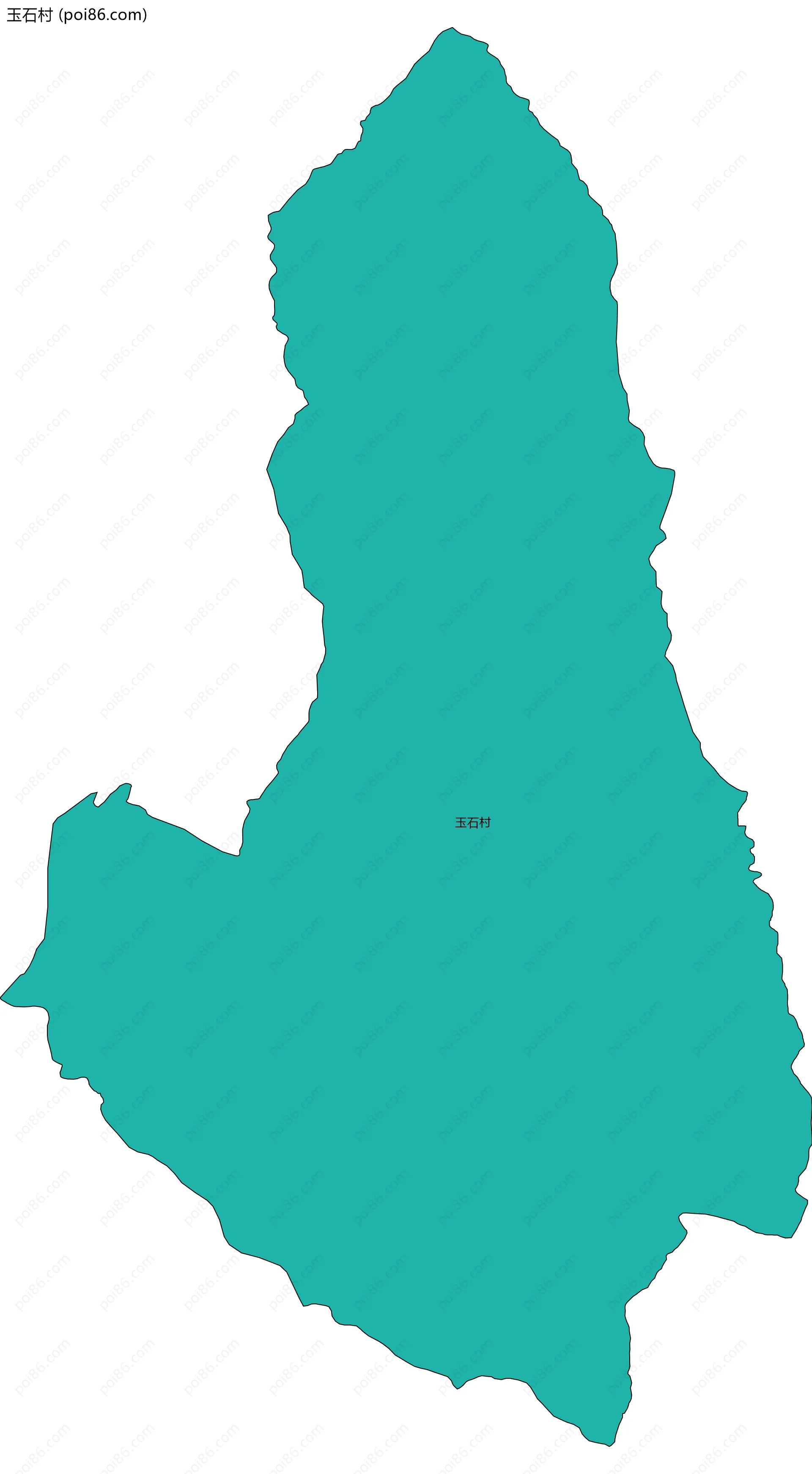 玉石村边界地图