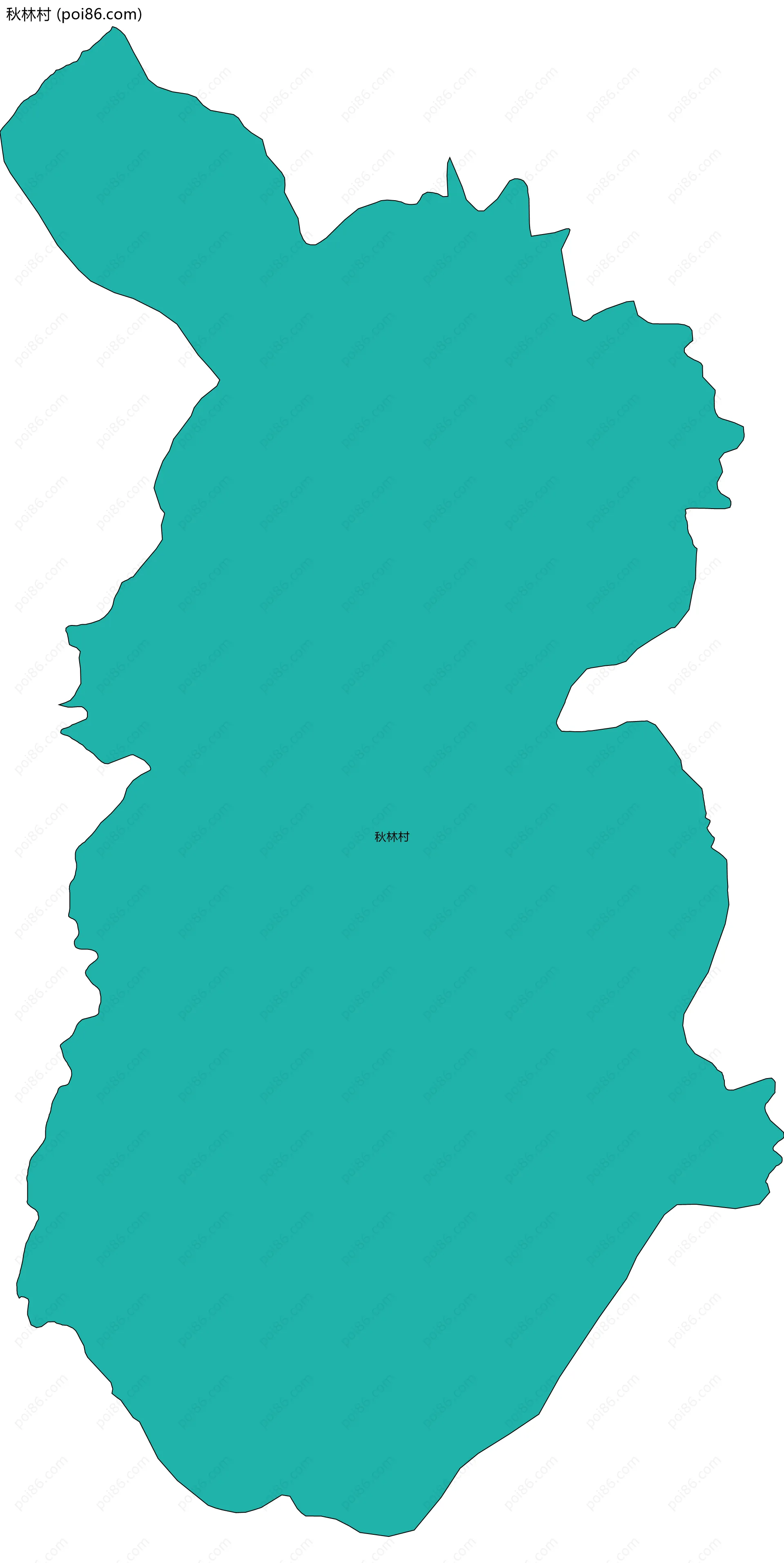 秋林村边界地图