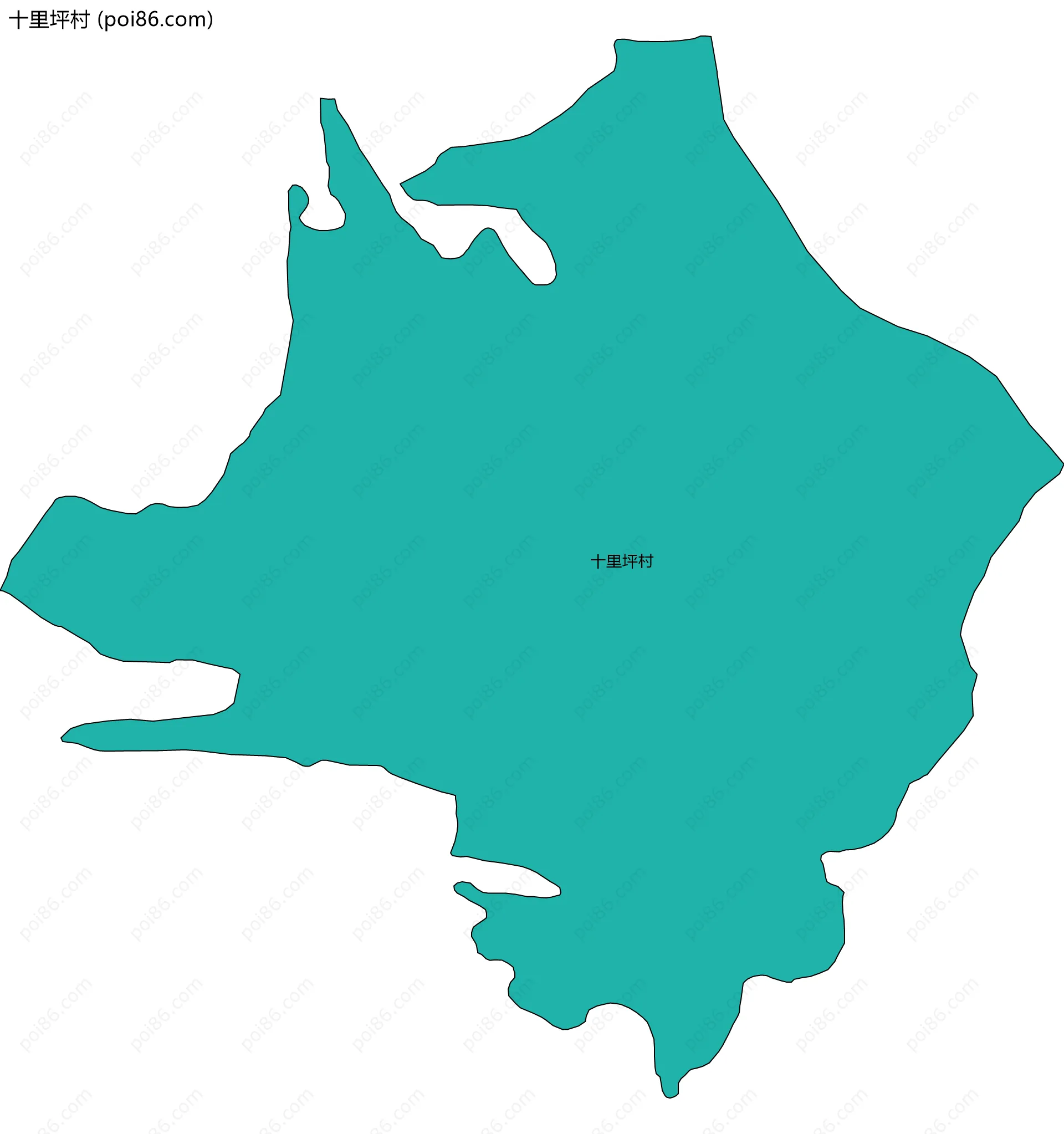 十里坪村边界地图