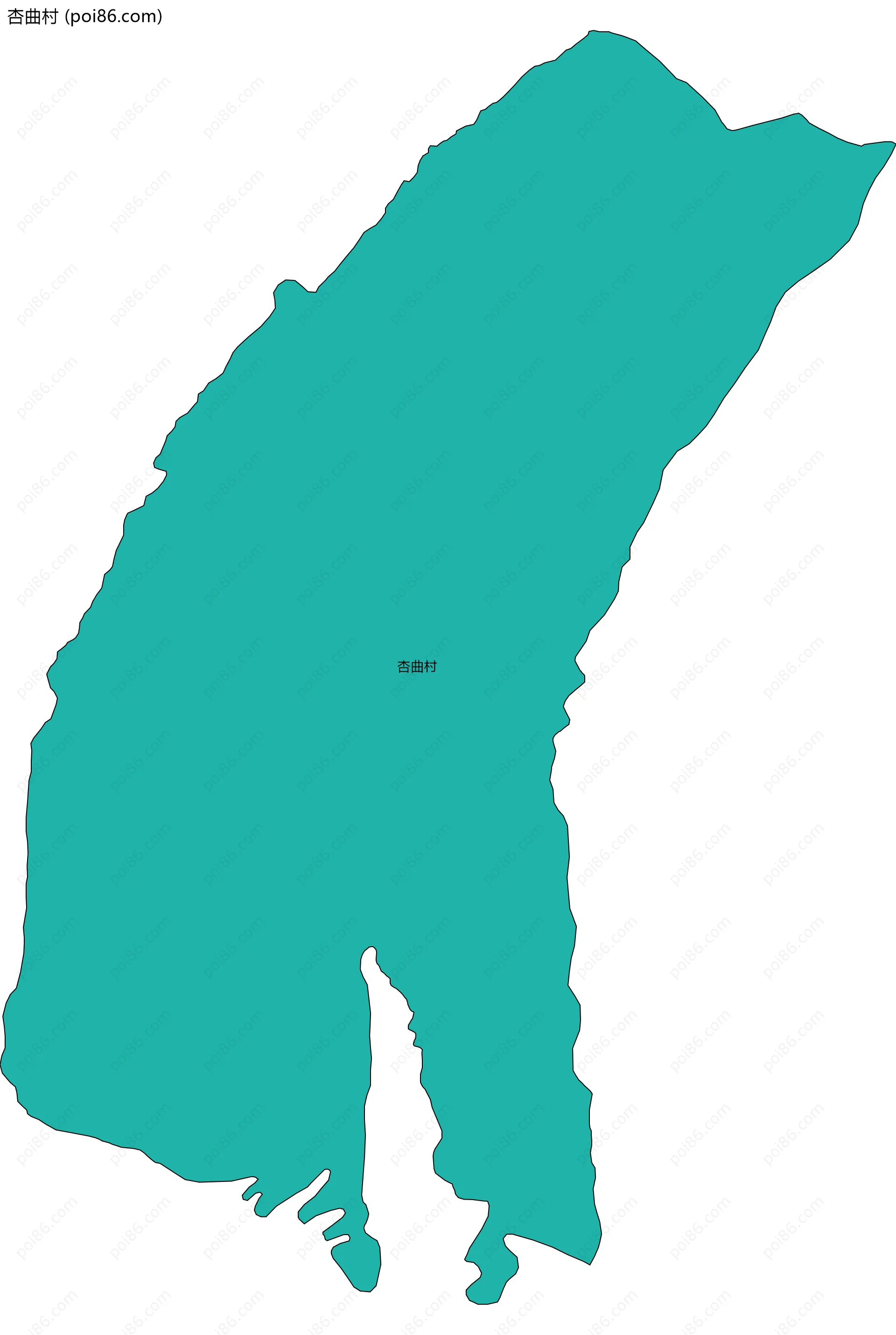 杏曲村边界地图