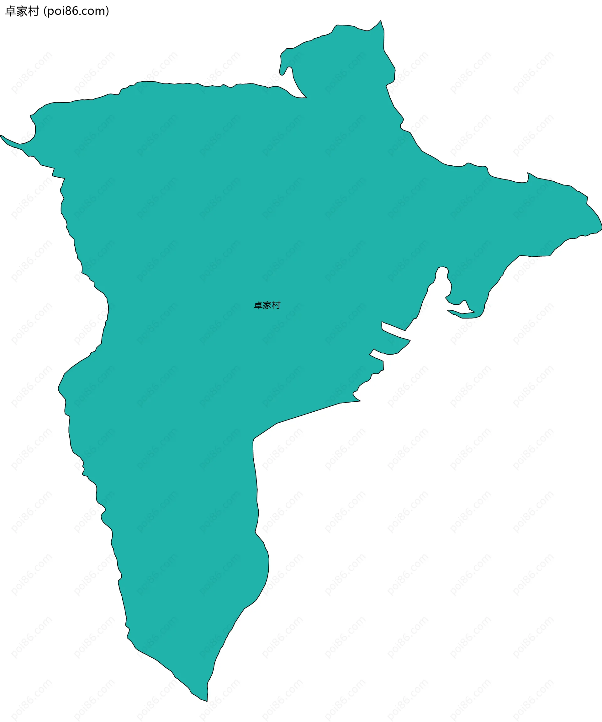 卓家村边界地图