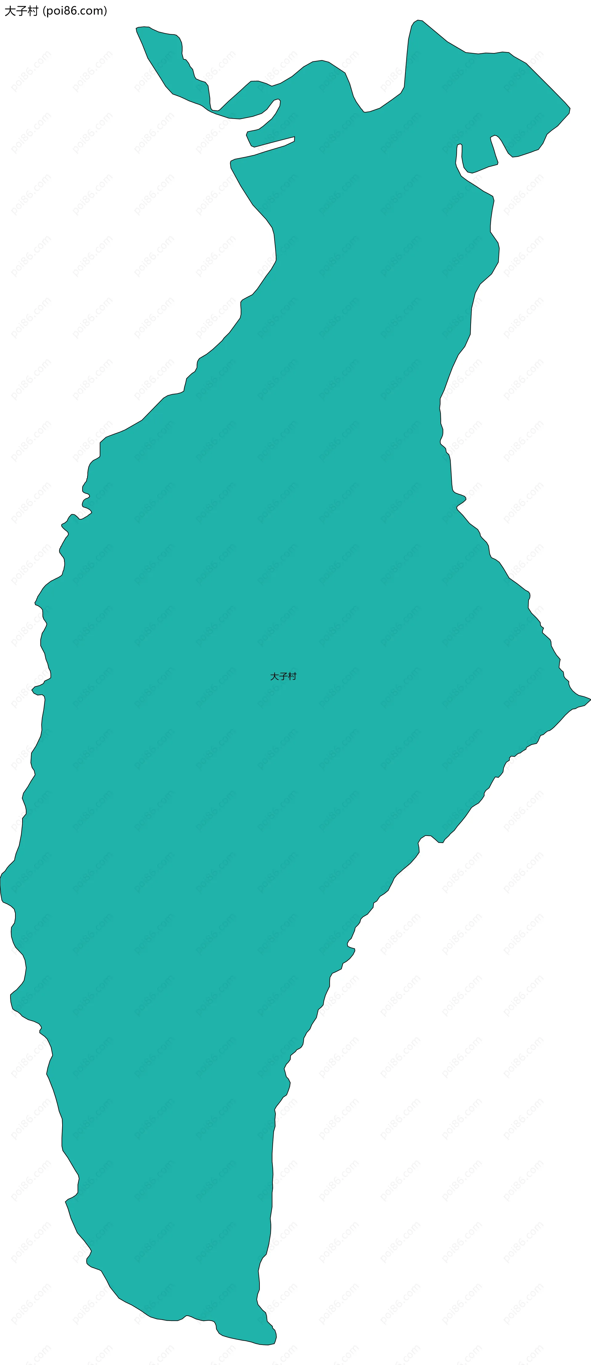 大子村边界地图