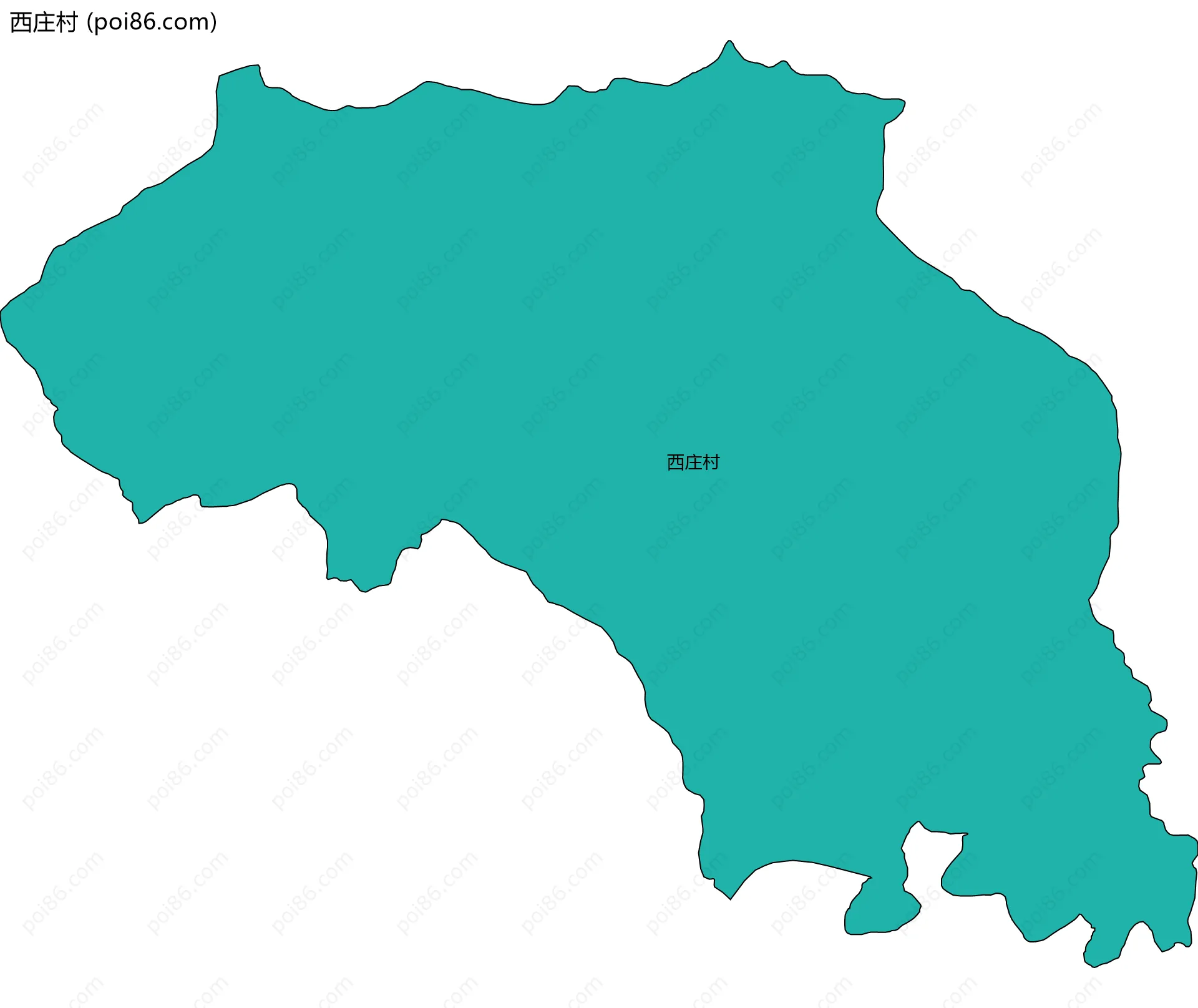 西庄村边界地图
