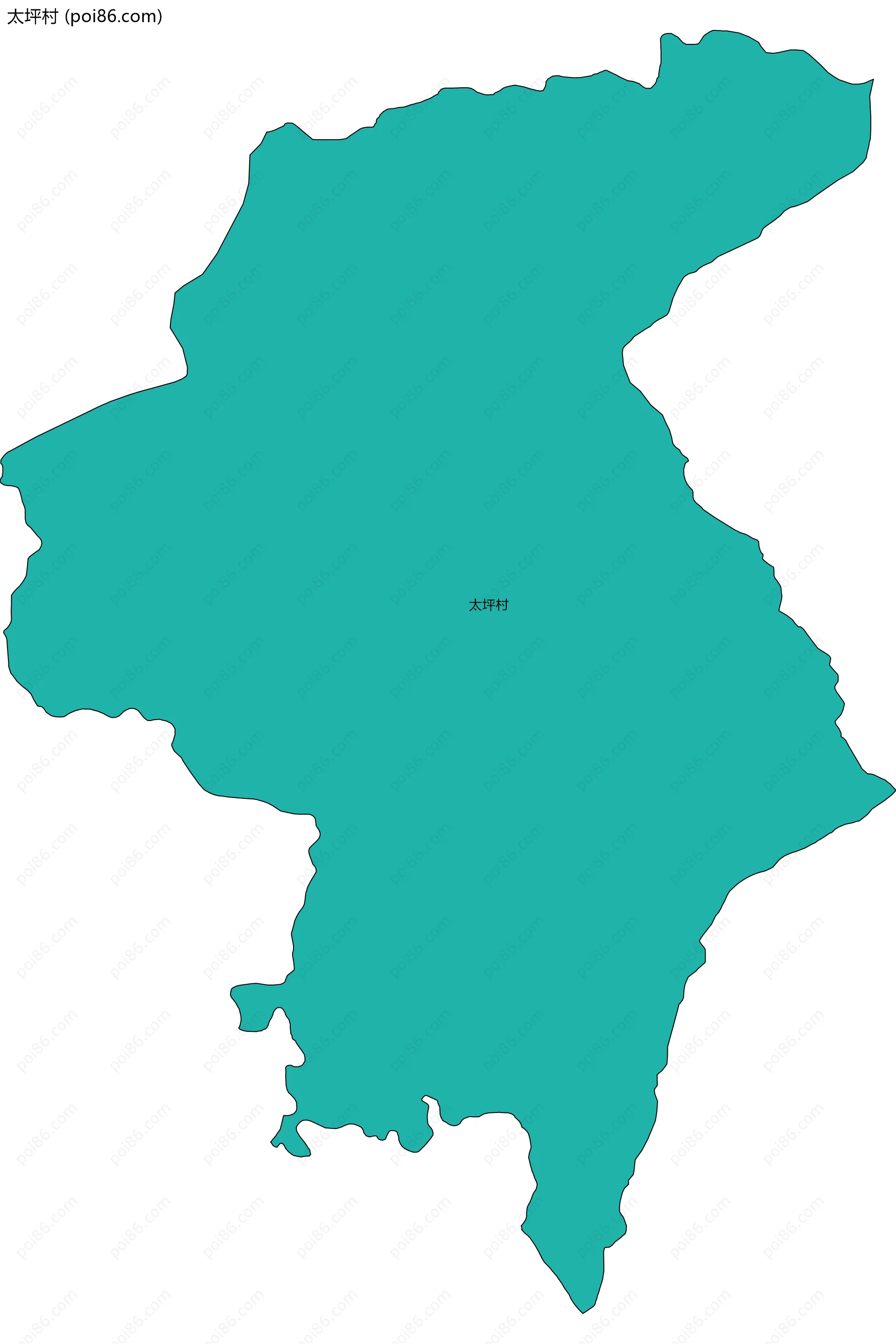 太坪村边界地图