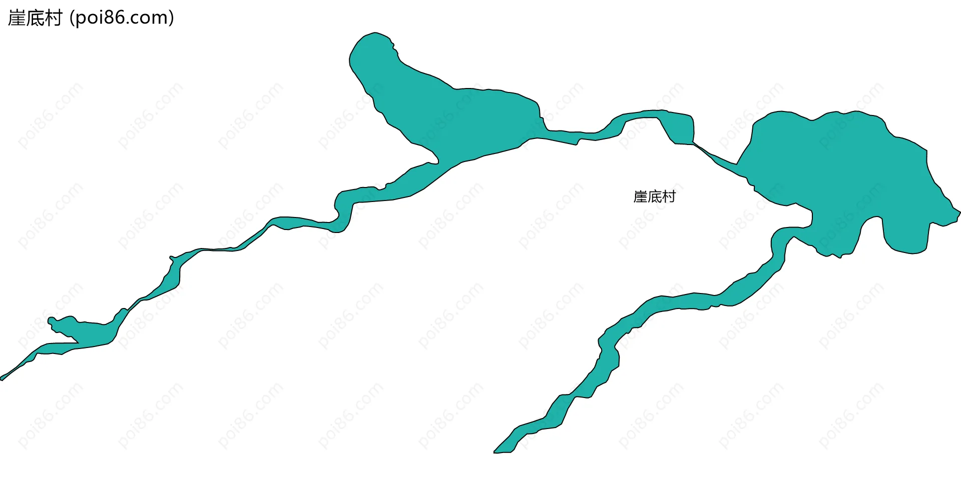 崖底村边界地图