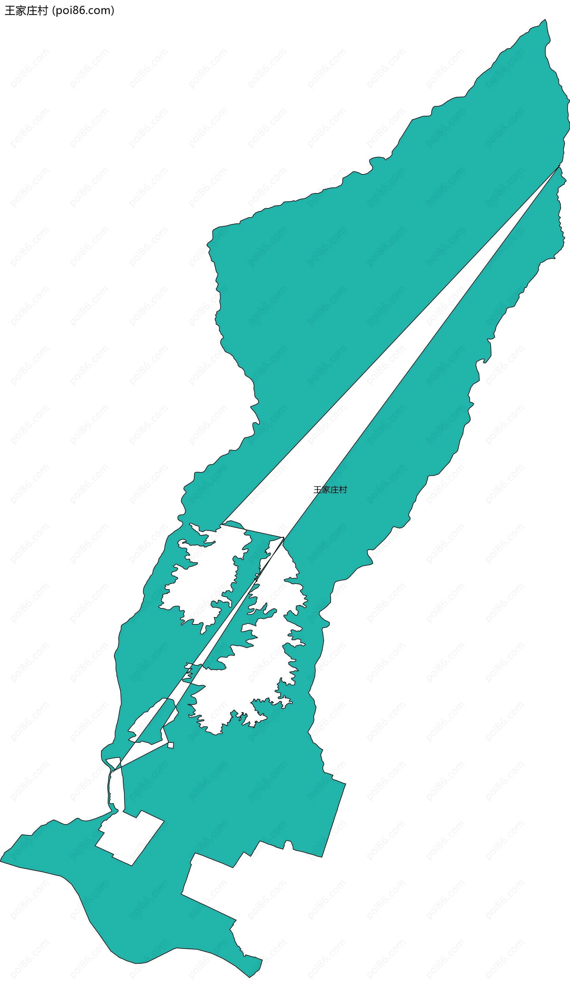 王家庄村边界地图