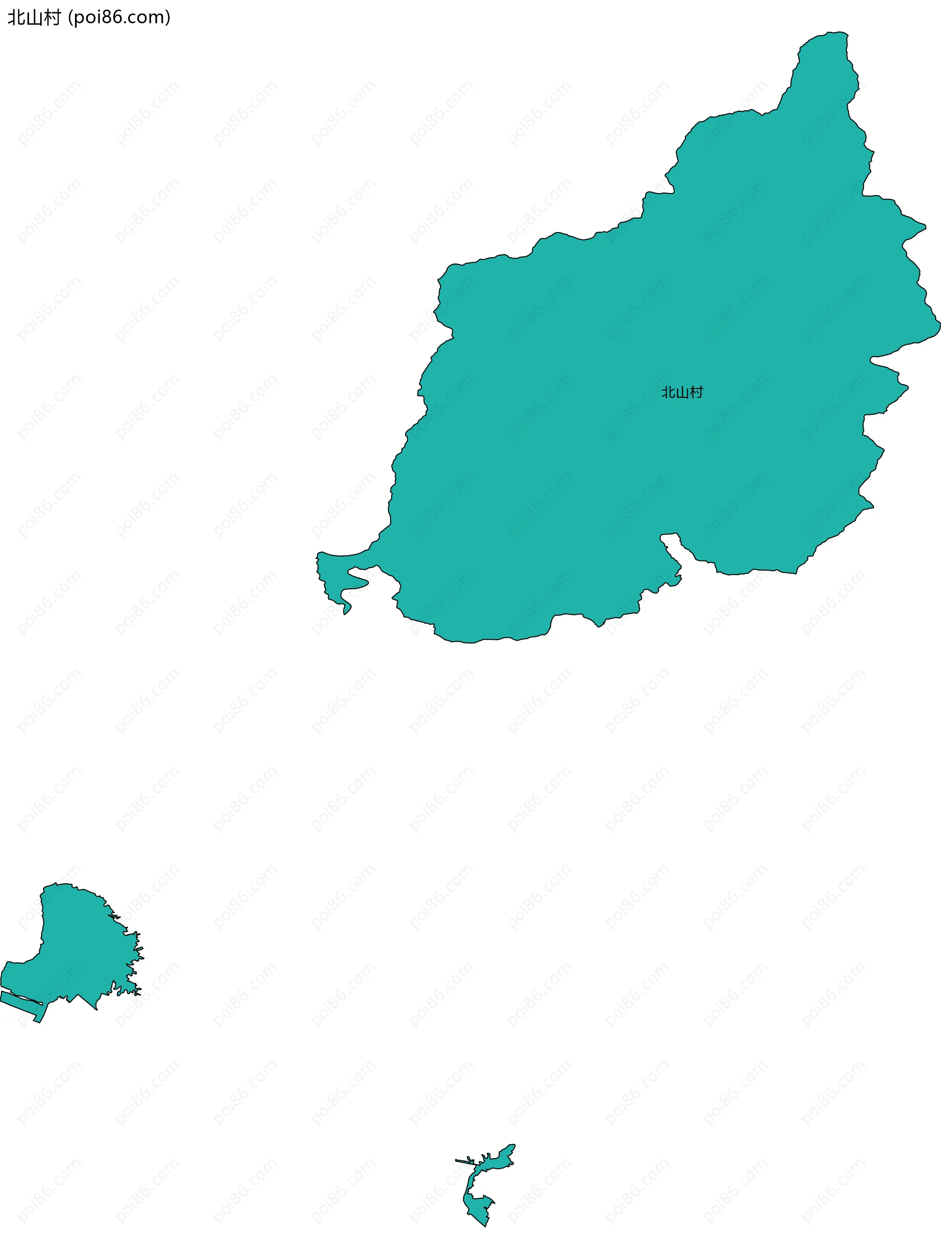 北山村边界地图