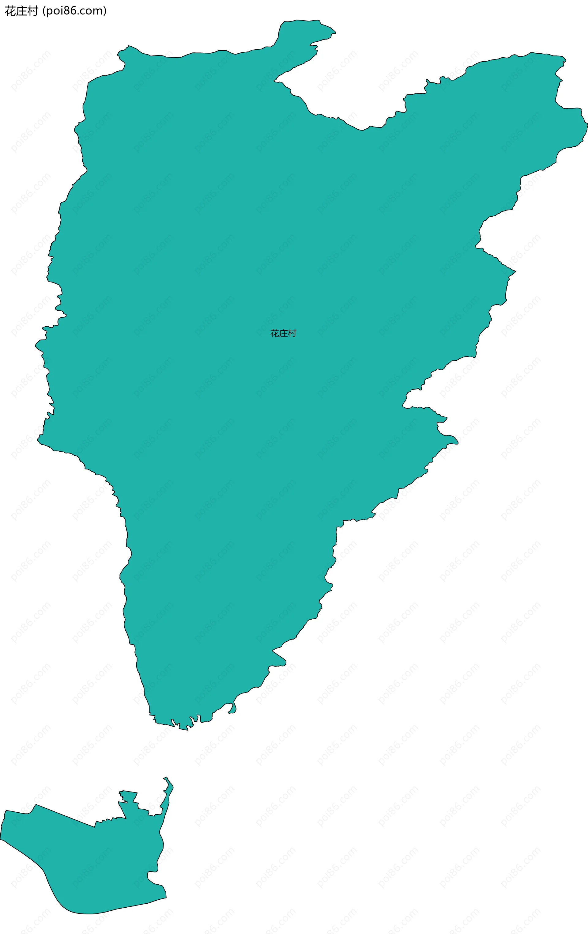 花庄村边界地图