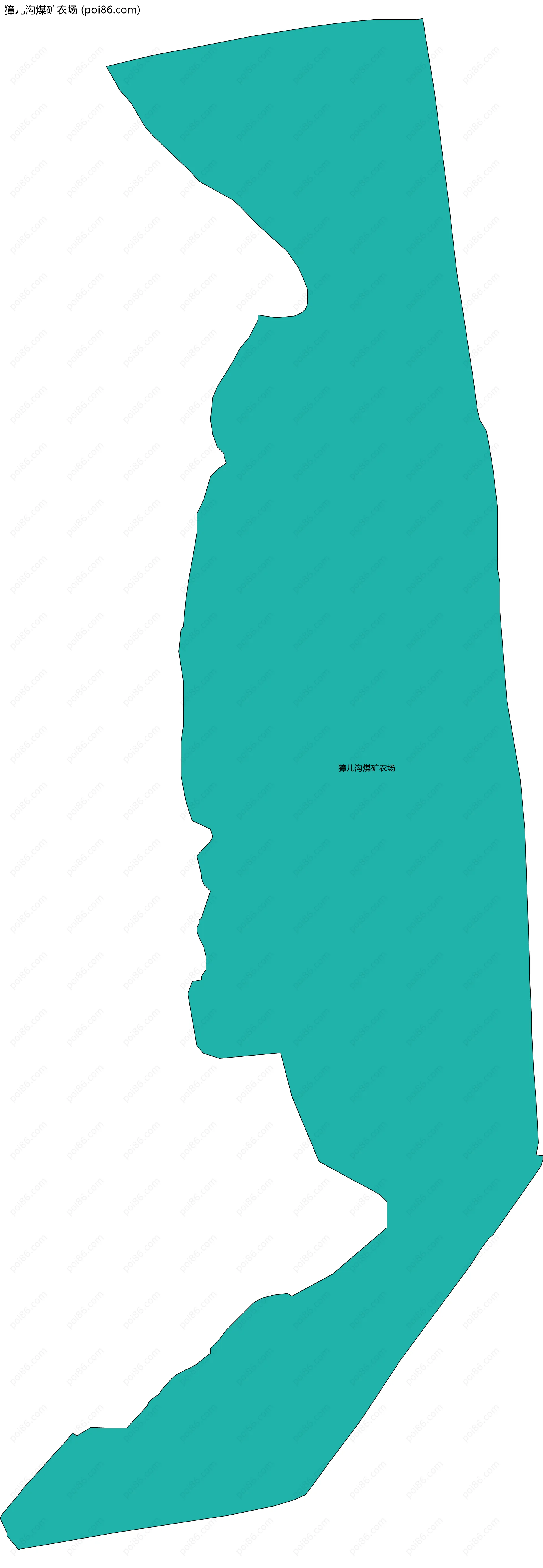 獐儿沟煤矿农场边界地图