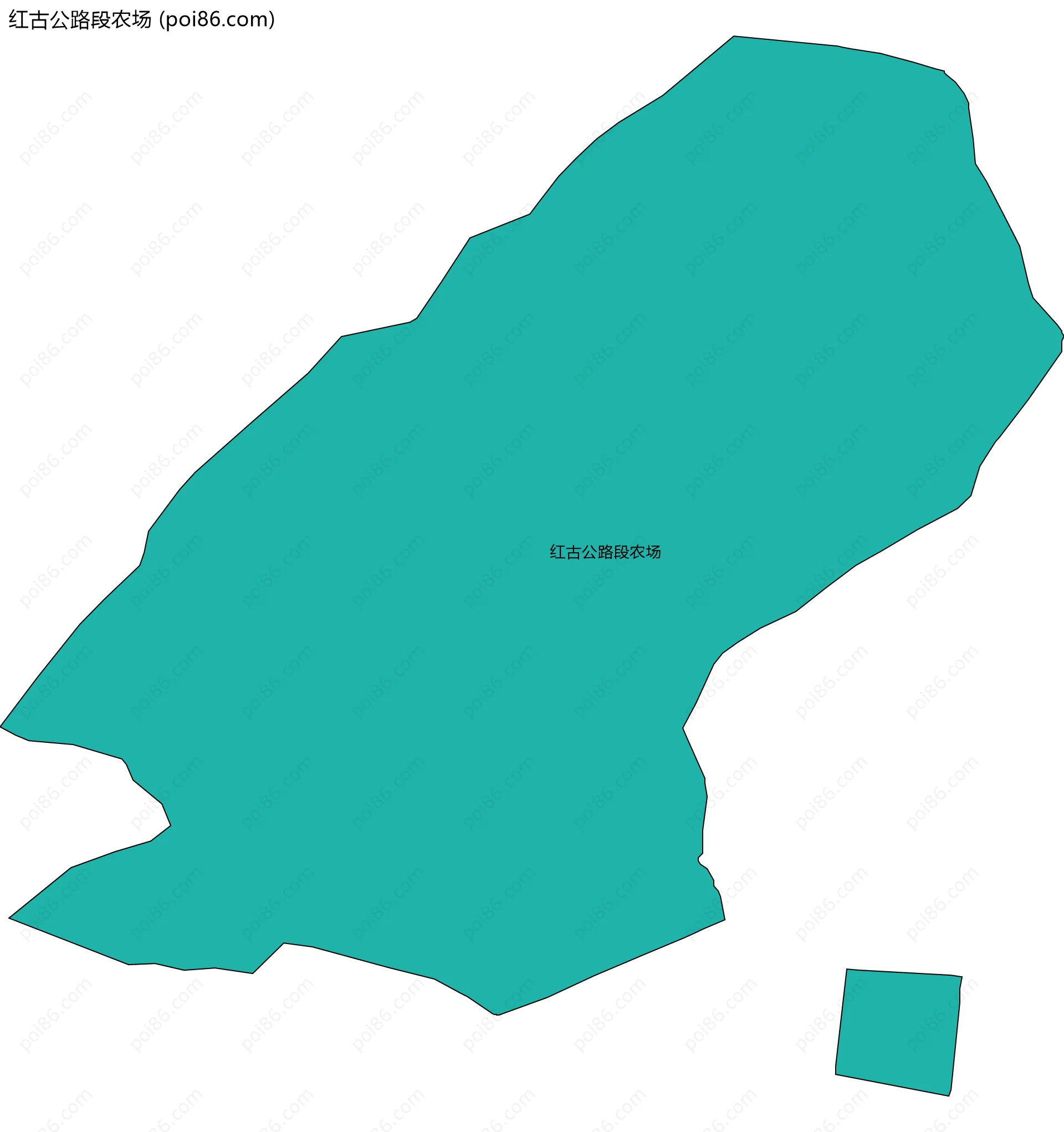 红古公路段农场边界地图