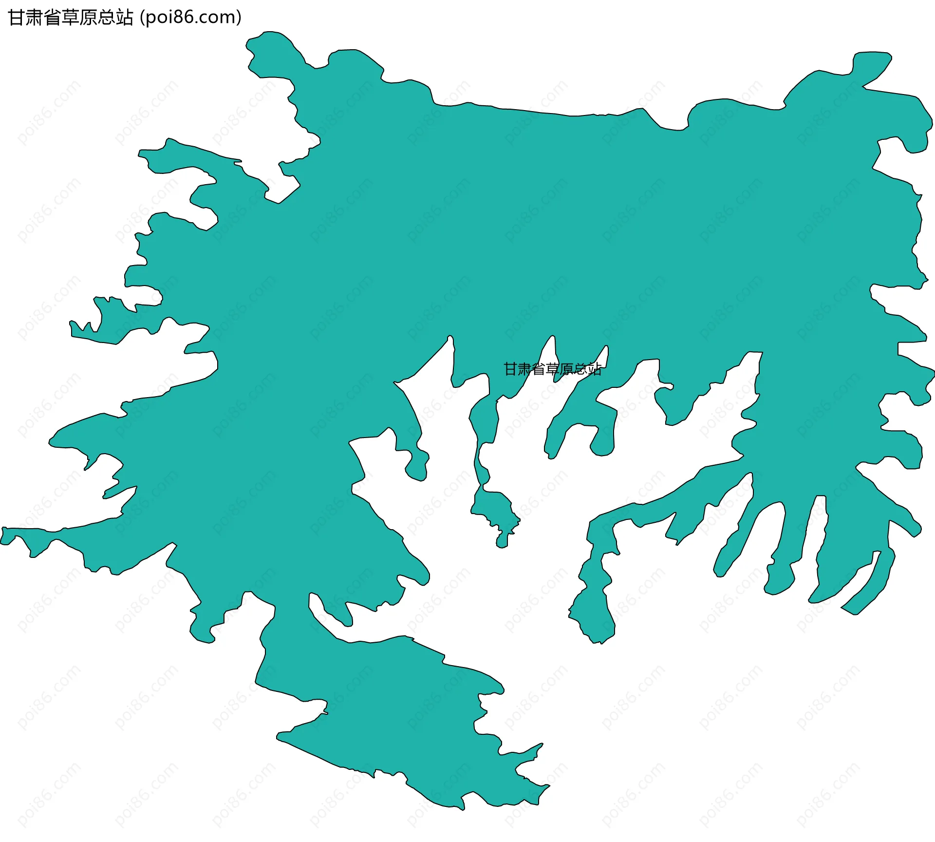 甘肃省草原总站边界地图
