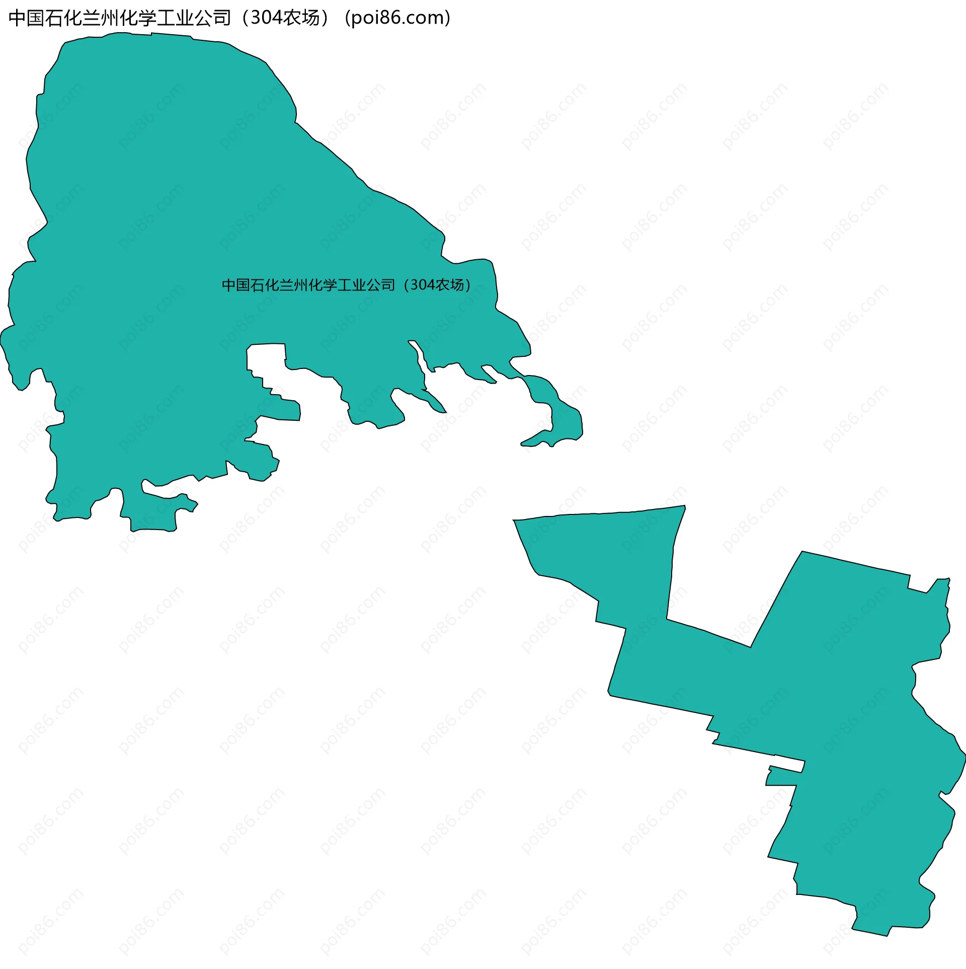 中国石化兰州化学工业公司（304农场）边界地图
