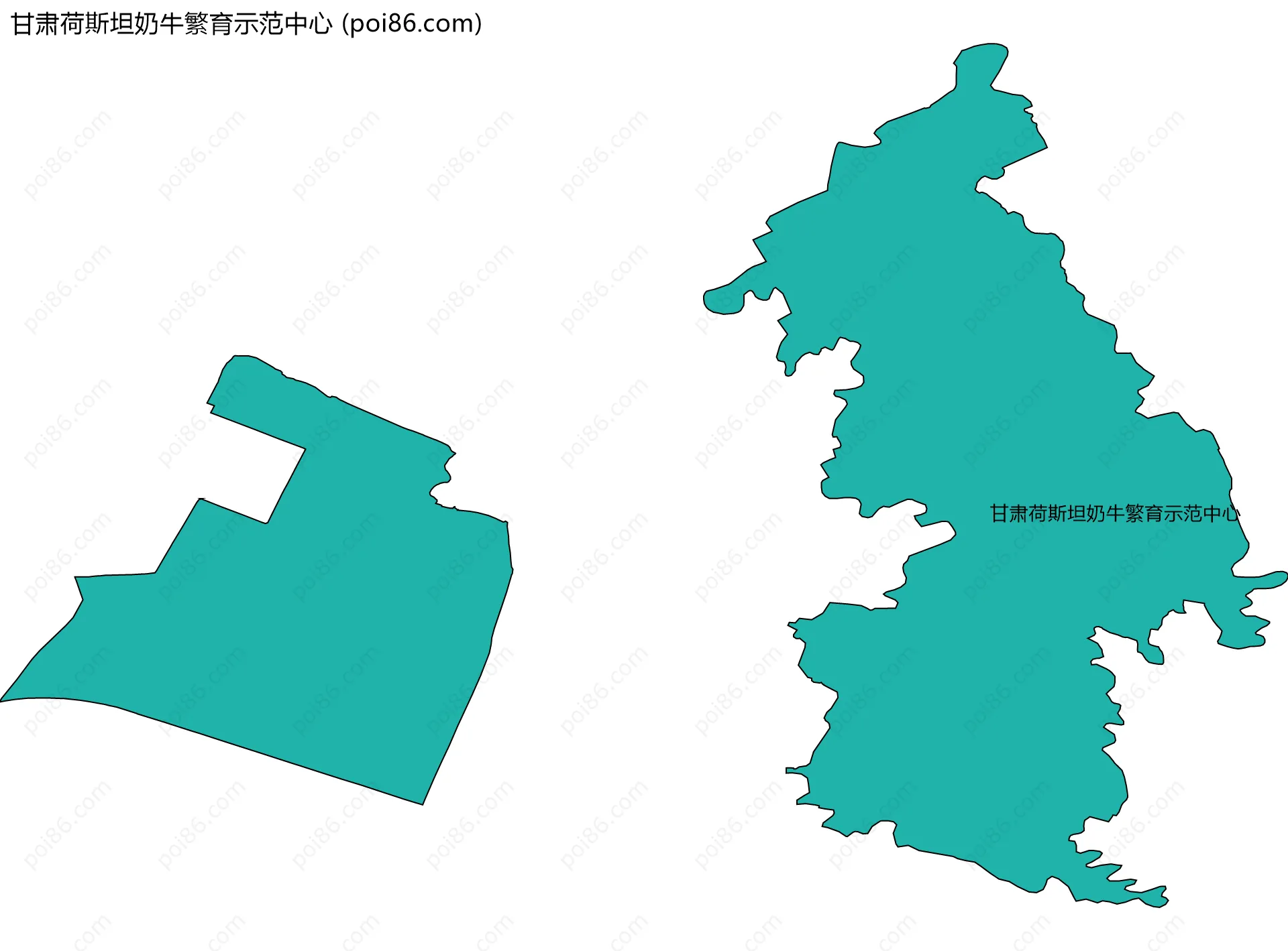 甘肃荷斯坦奶牛繁育示范中心边界地图