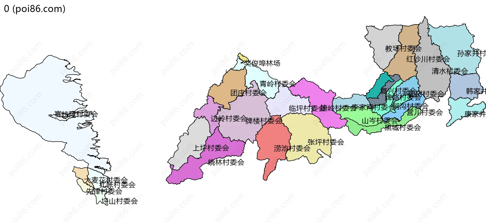 0边界地图(五级行政区划)