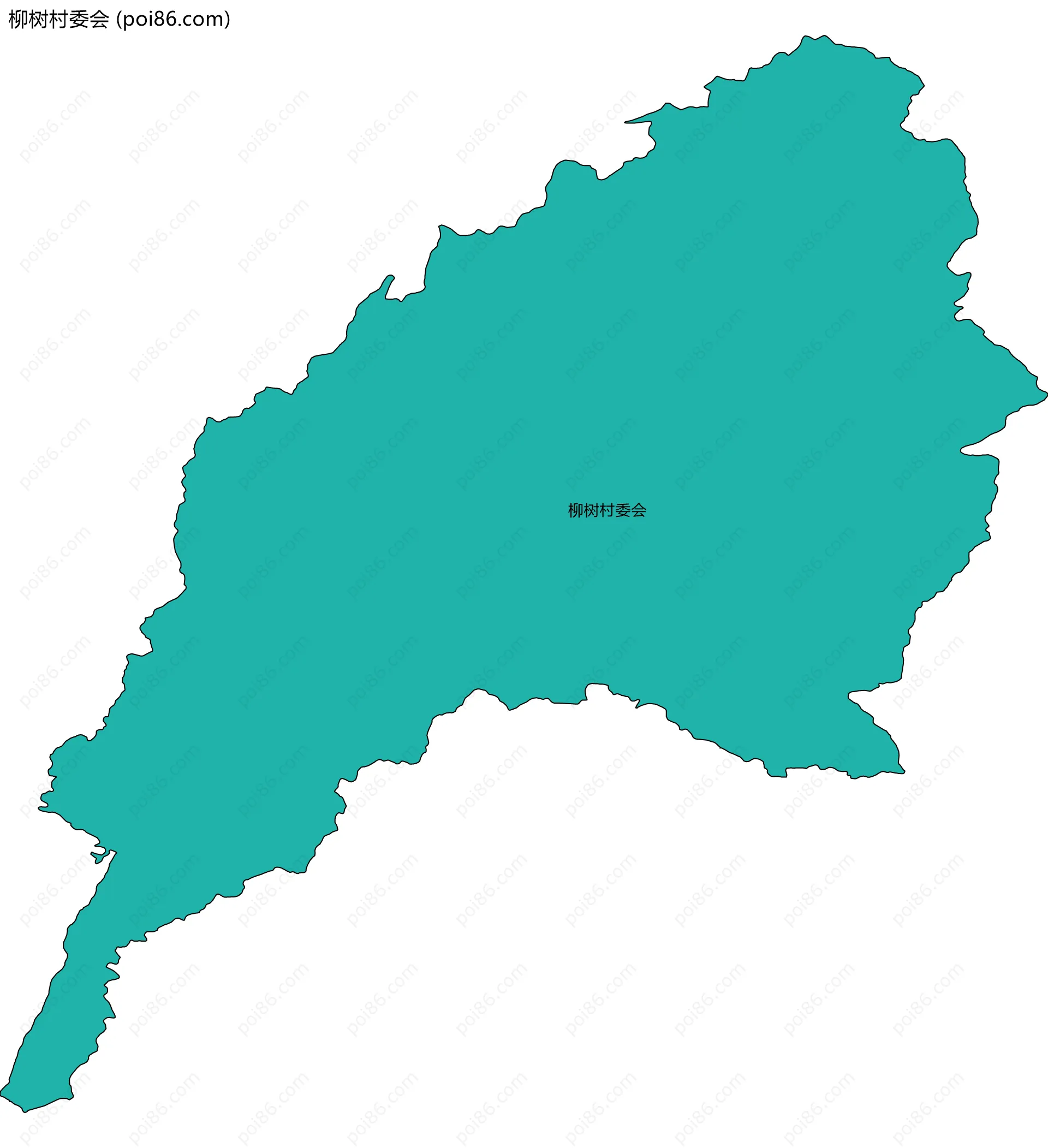 柳树村委会边界地图