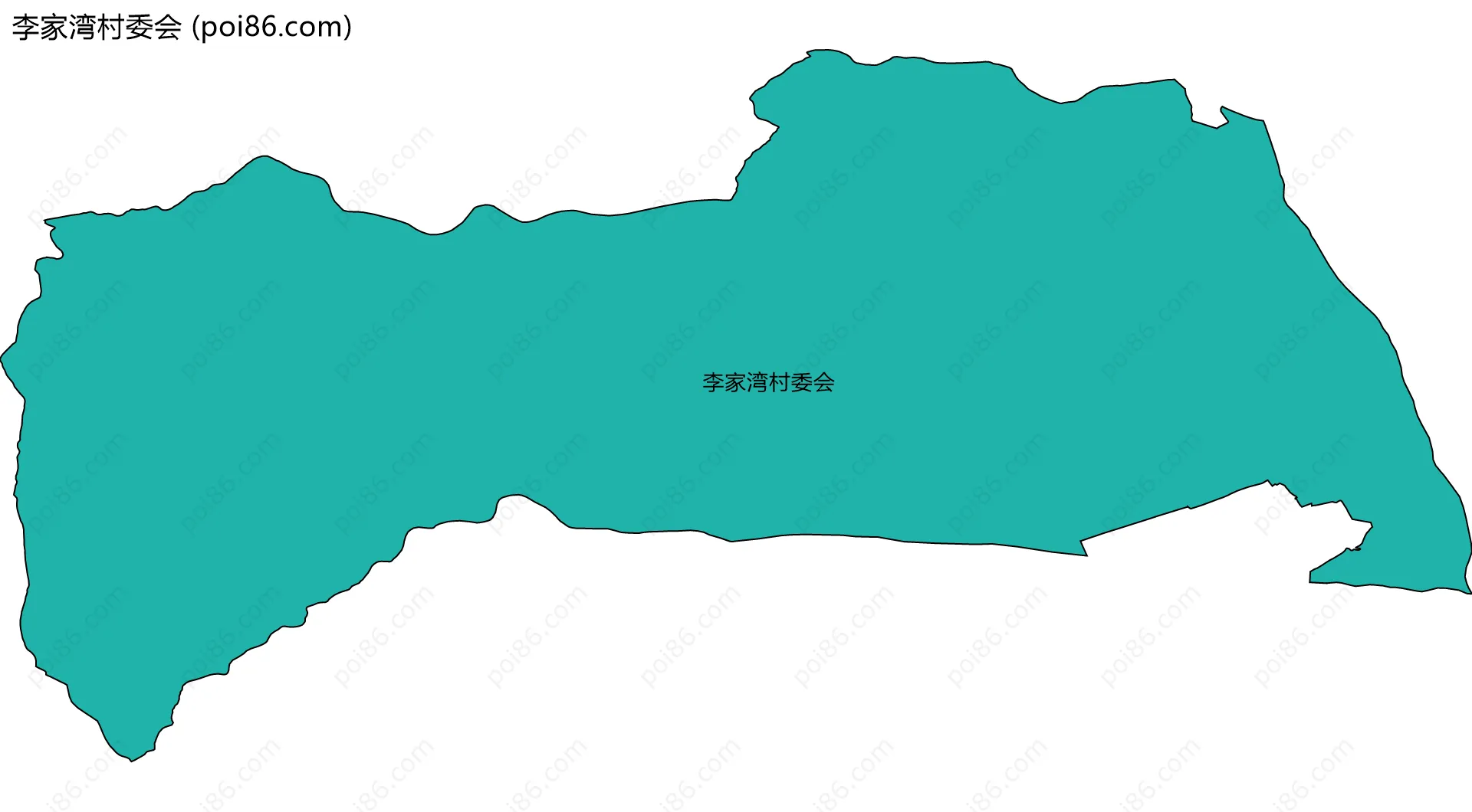 李家湾村委会边界地图
