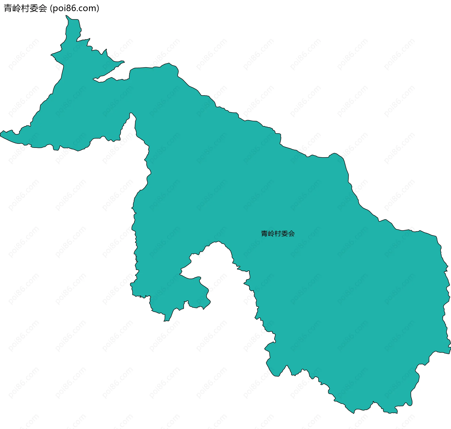青岭村委会边界地图