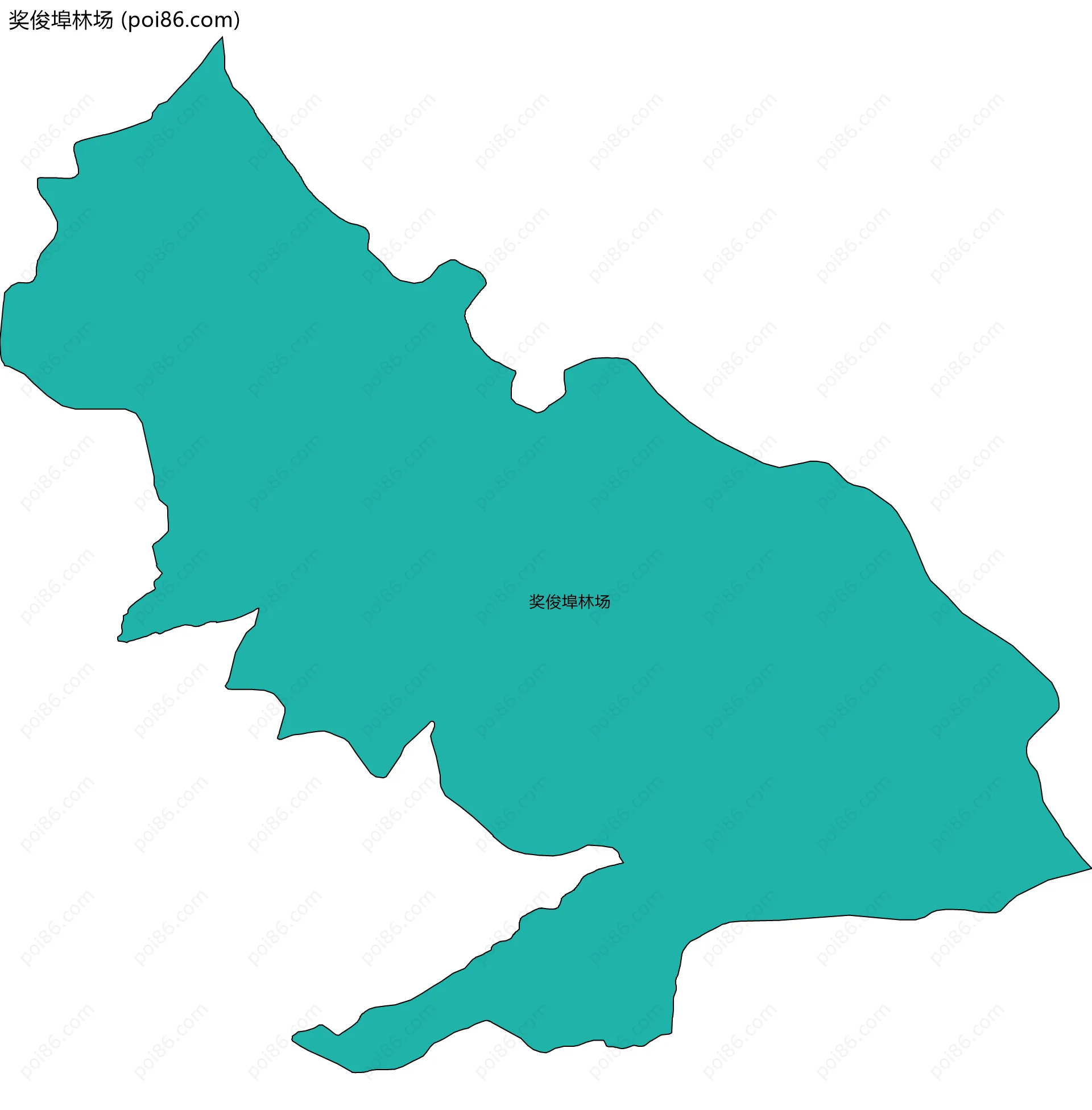 奖俊埠林场边界地图