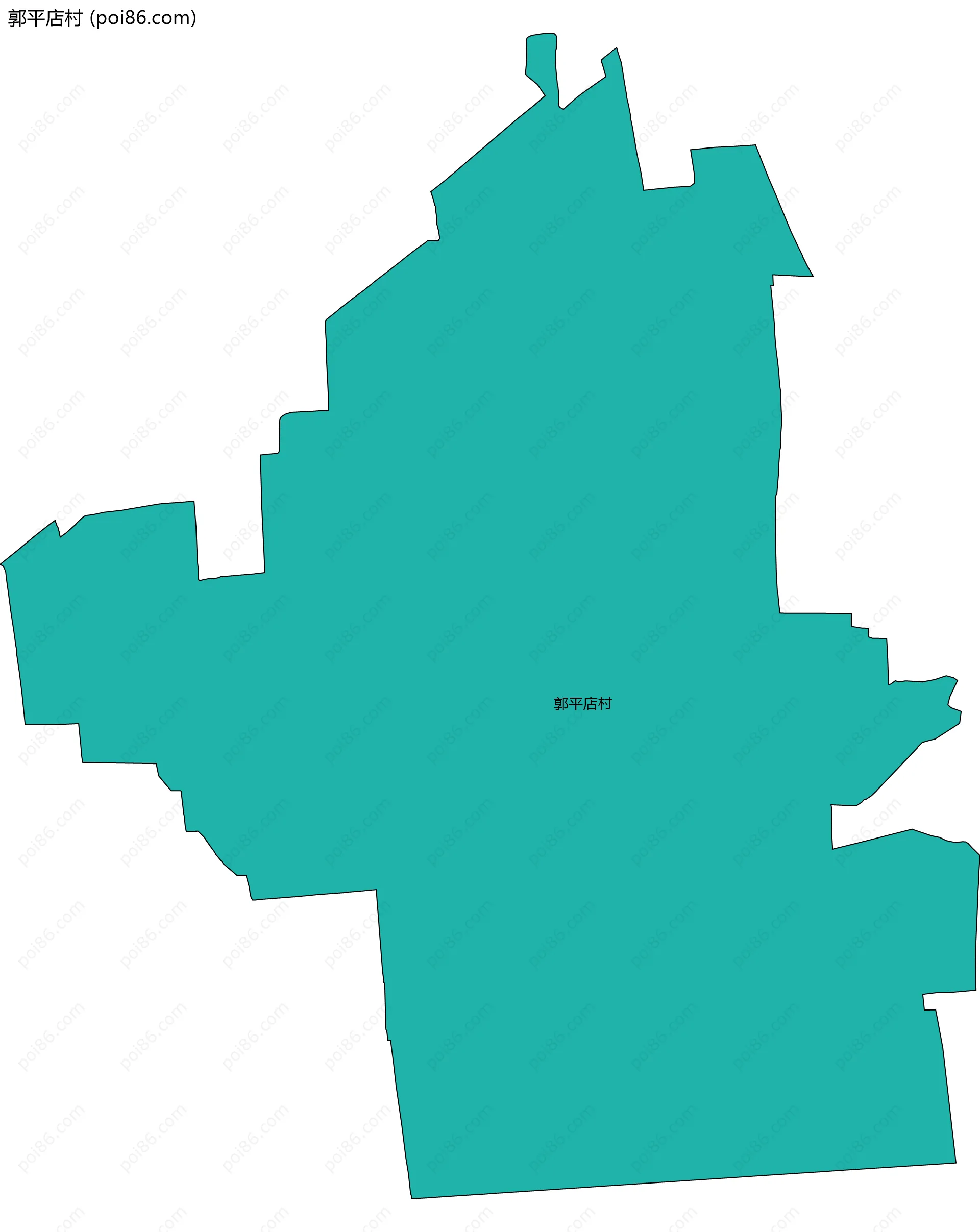 郭平店村边界地图