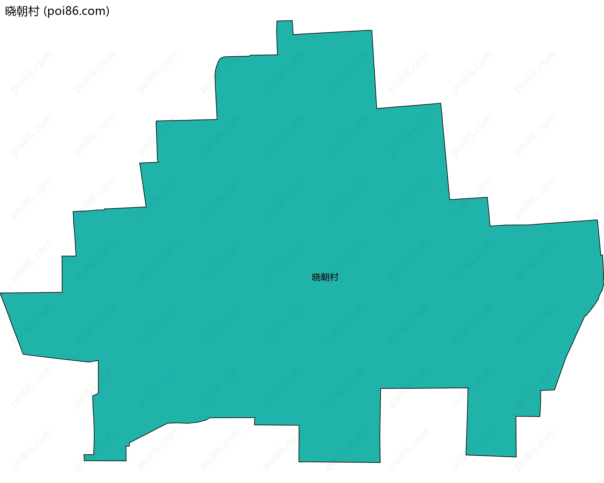 晓朝村边界地图