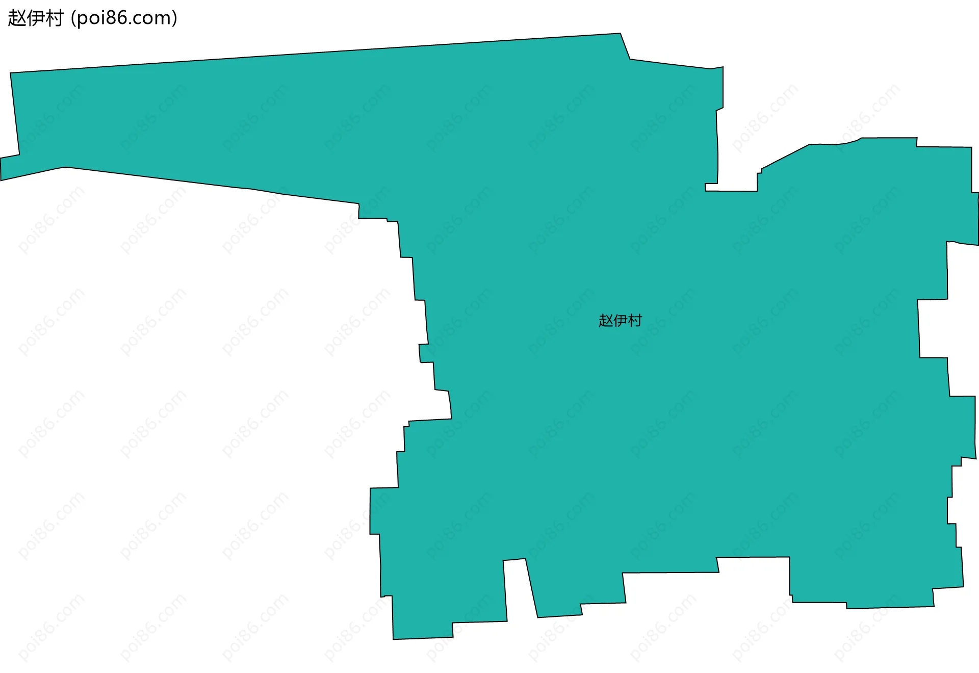 赵伊村边界地图