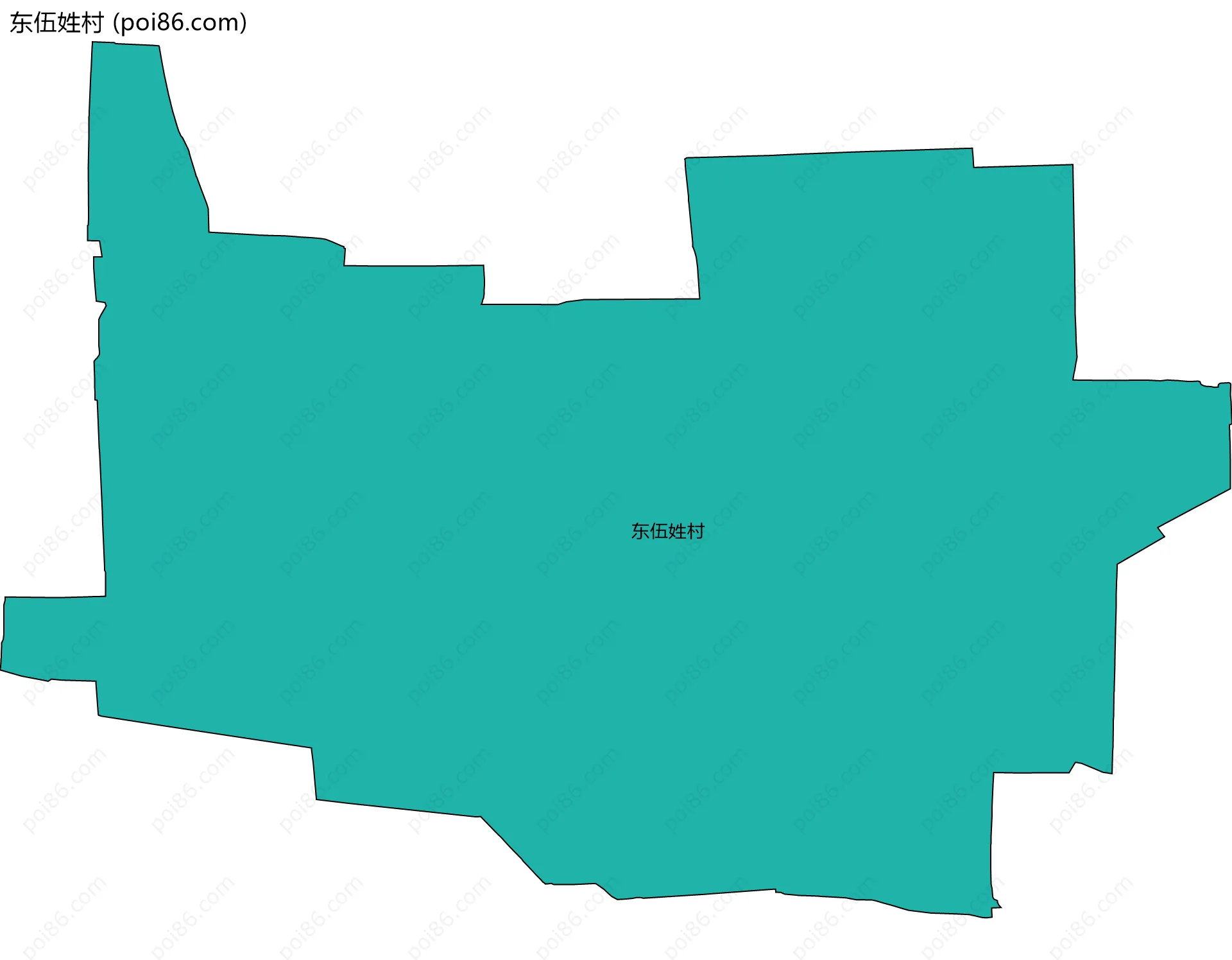 东伍姓村边界地图