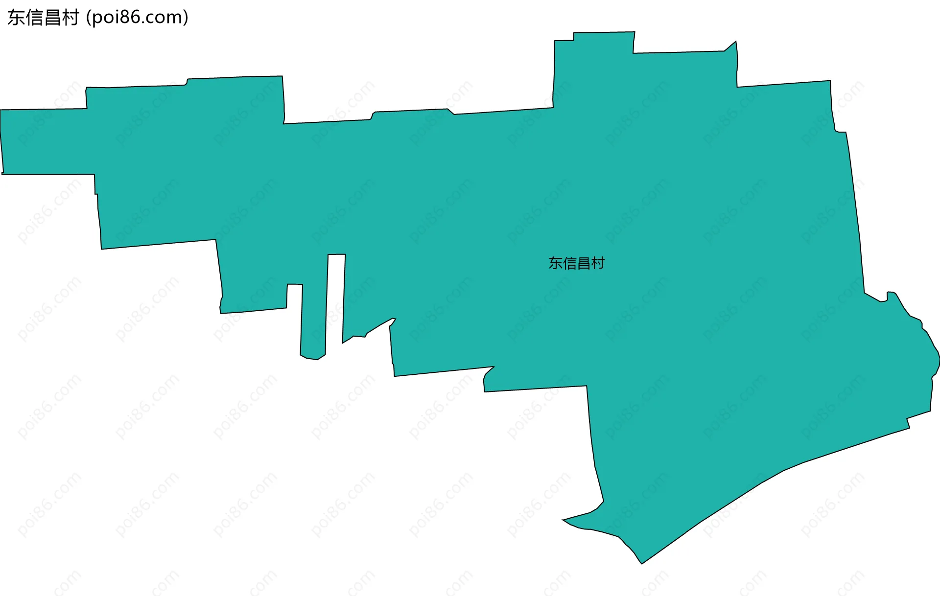 东信昌村边界地图