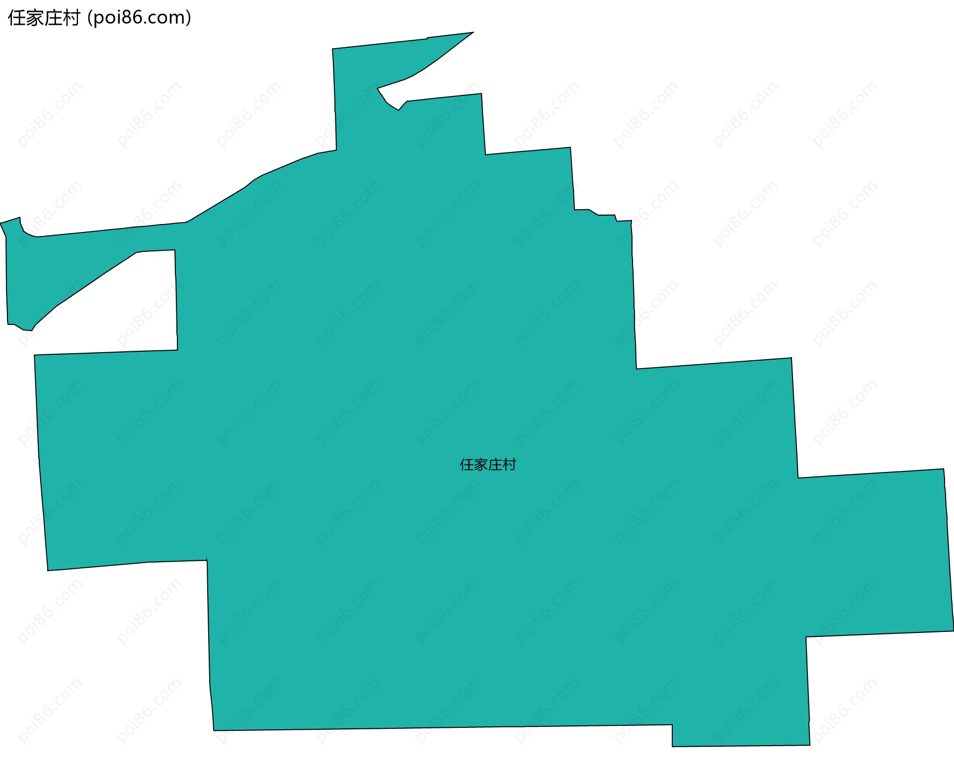 任家庄村边界地图