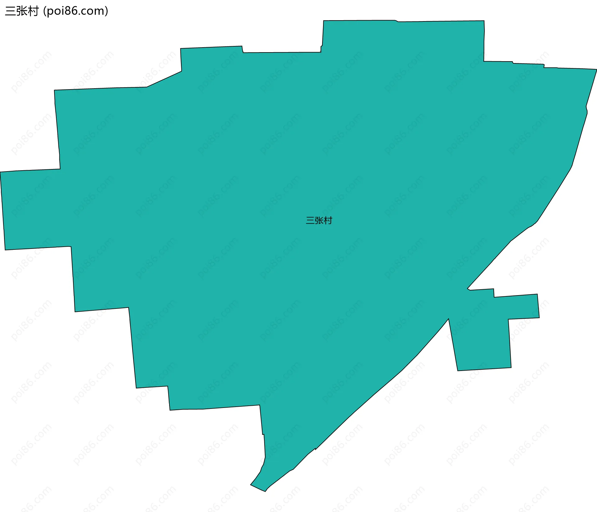 三张村边界地图