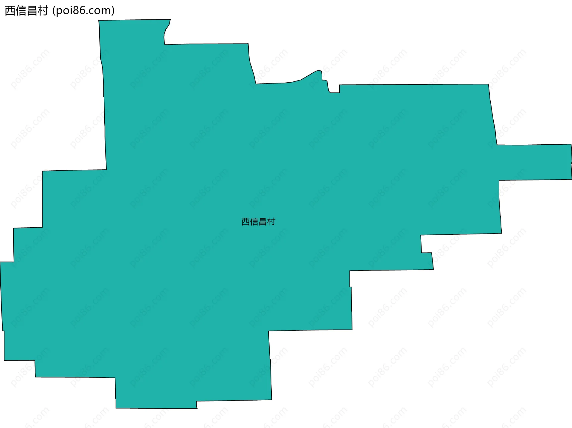 西信昌村边界地图