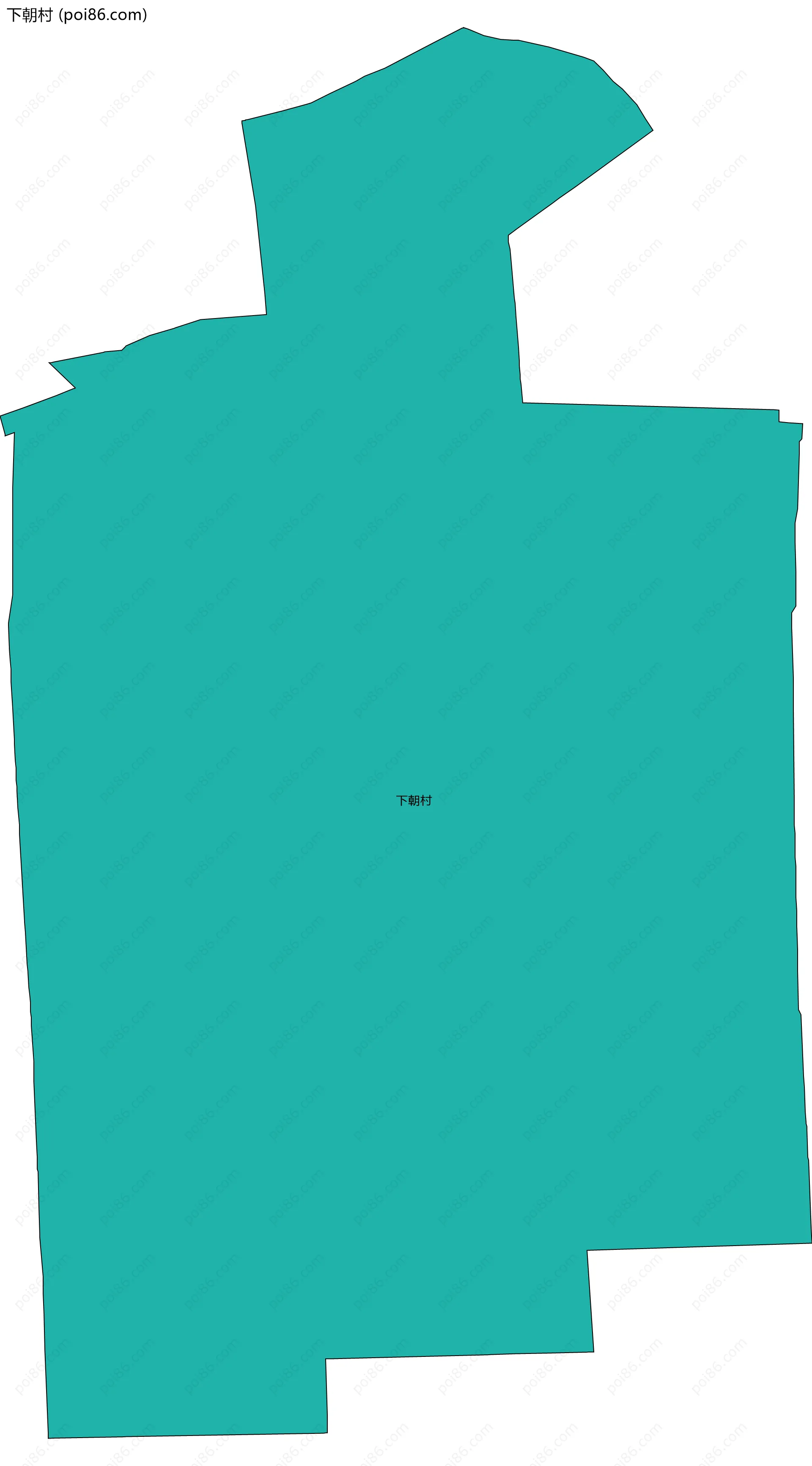 下朝村边界地图
