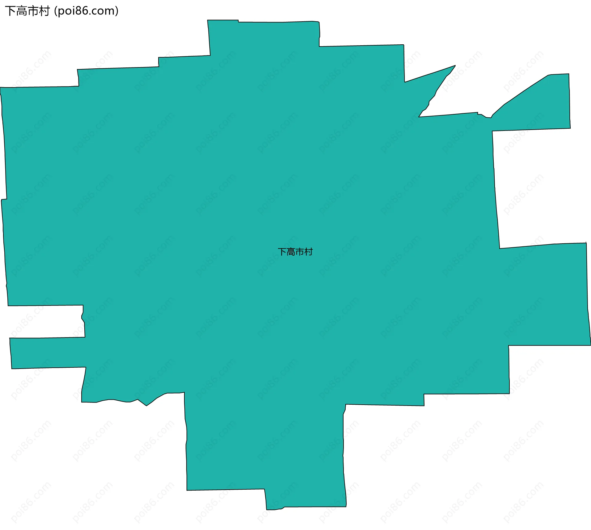 下高市村边界地图