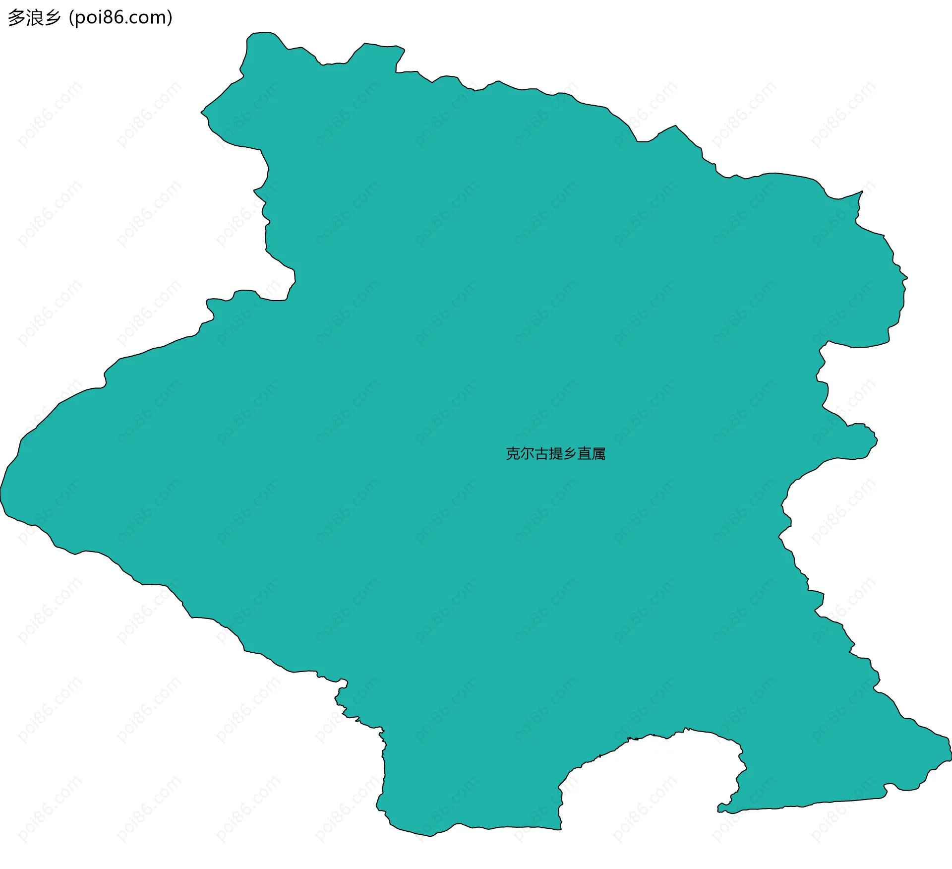 多浪乡边界地图(五级行政区划)