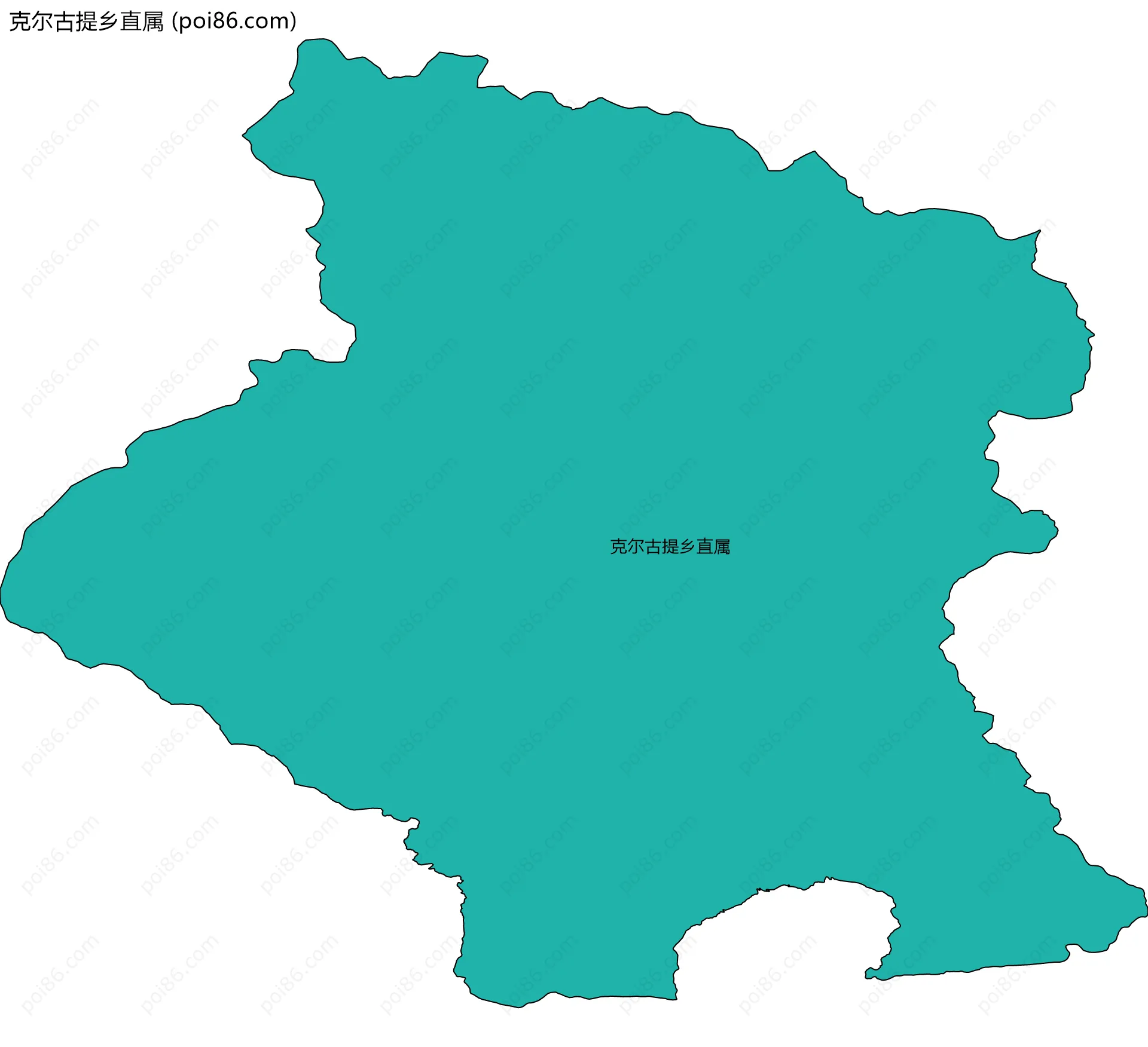 克尔古提乡直属边界地图