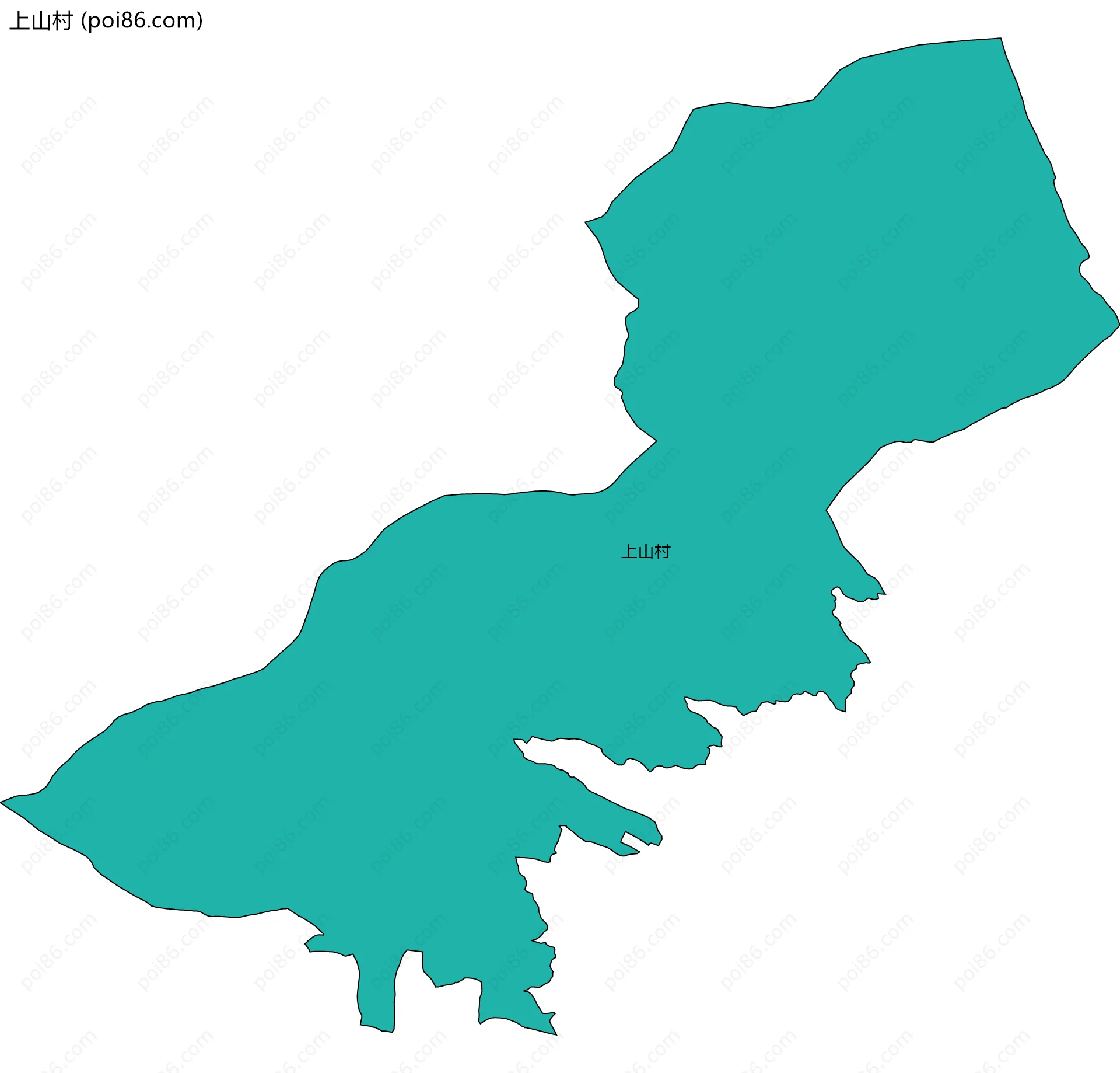 上山村边界地图