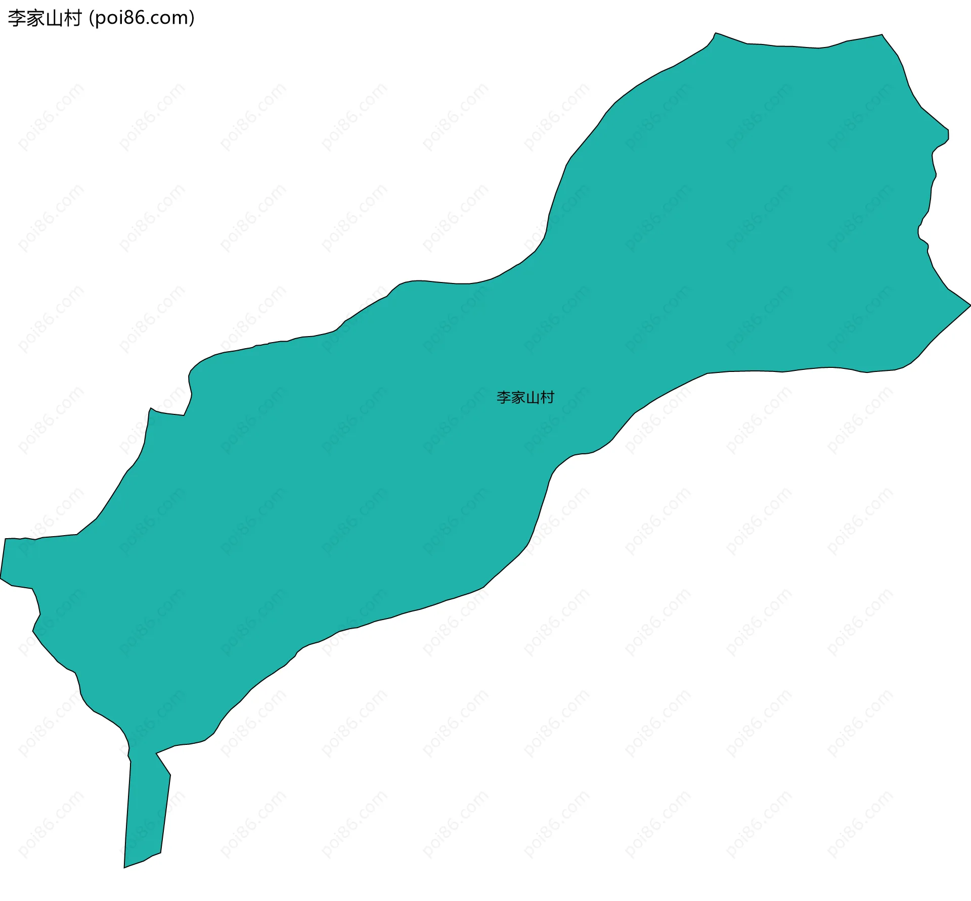 李家山村边界地图
