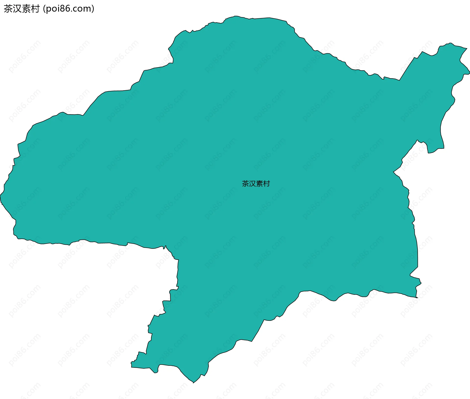 茶汉素村边界地图