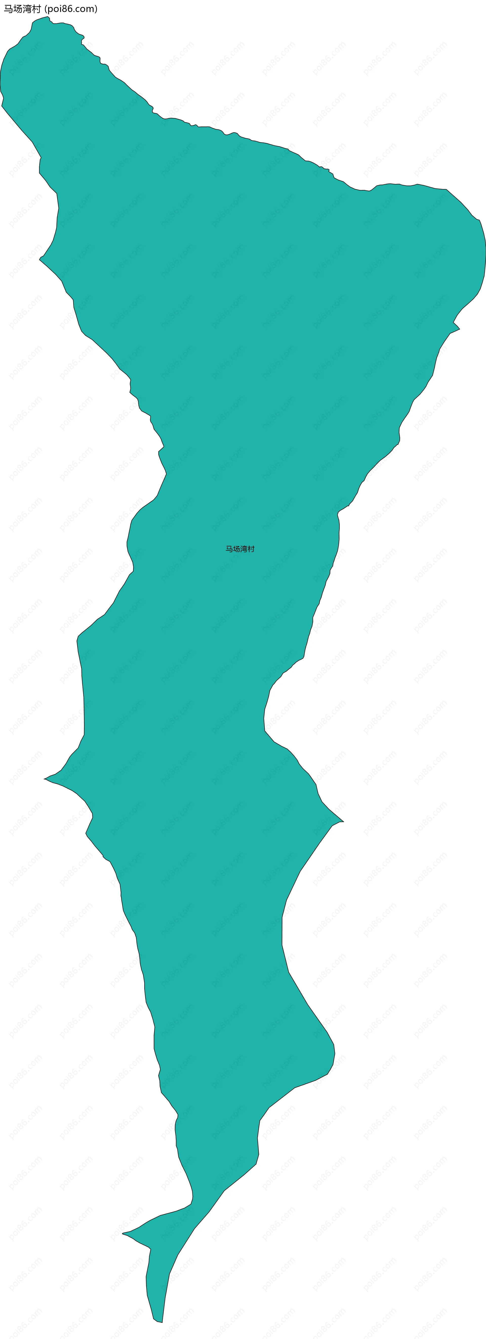 马场湾村边界地图