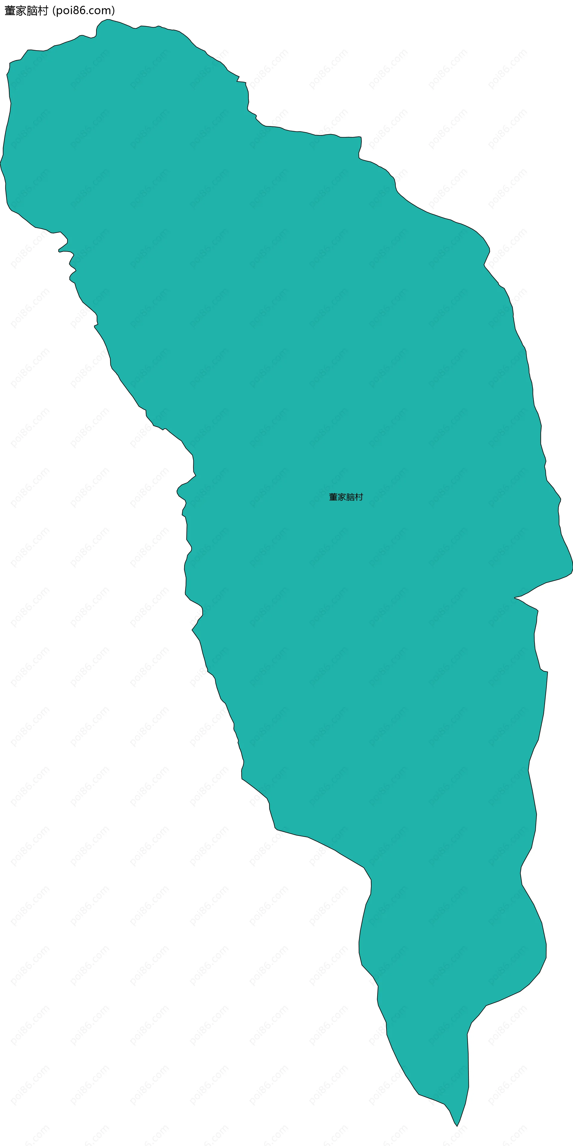 董家脑村边界地图