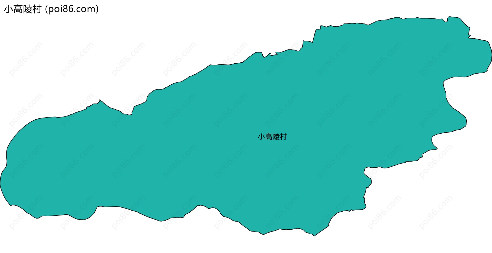 小高陵村边界地图