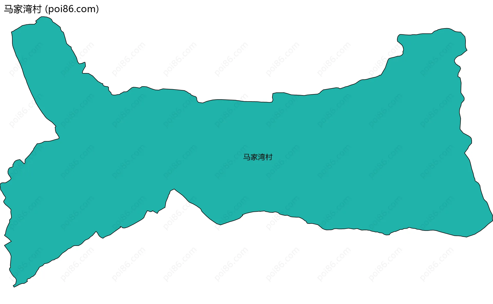马家湾村边界地图